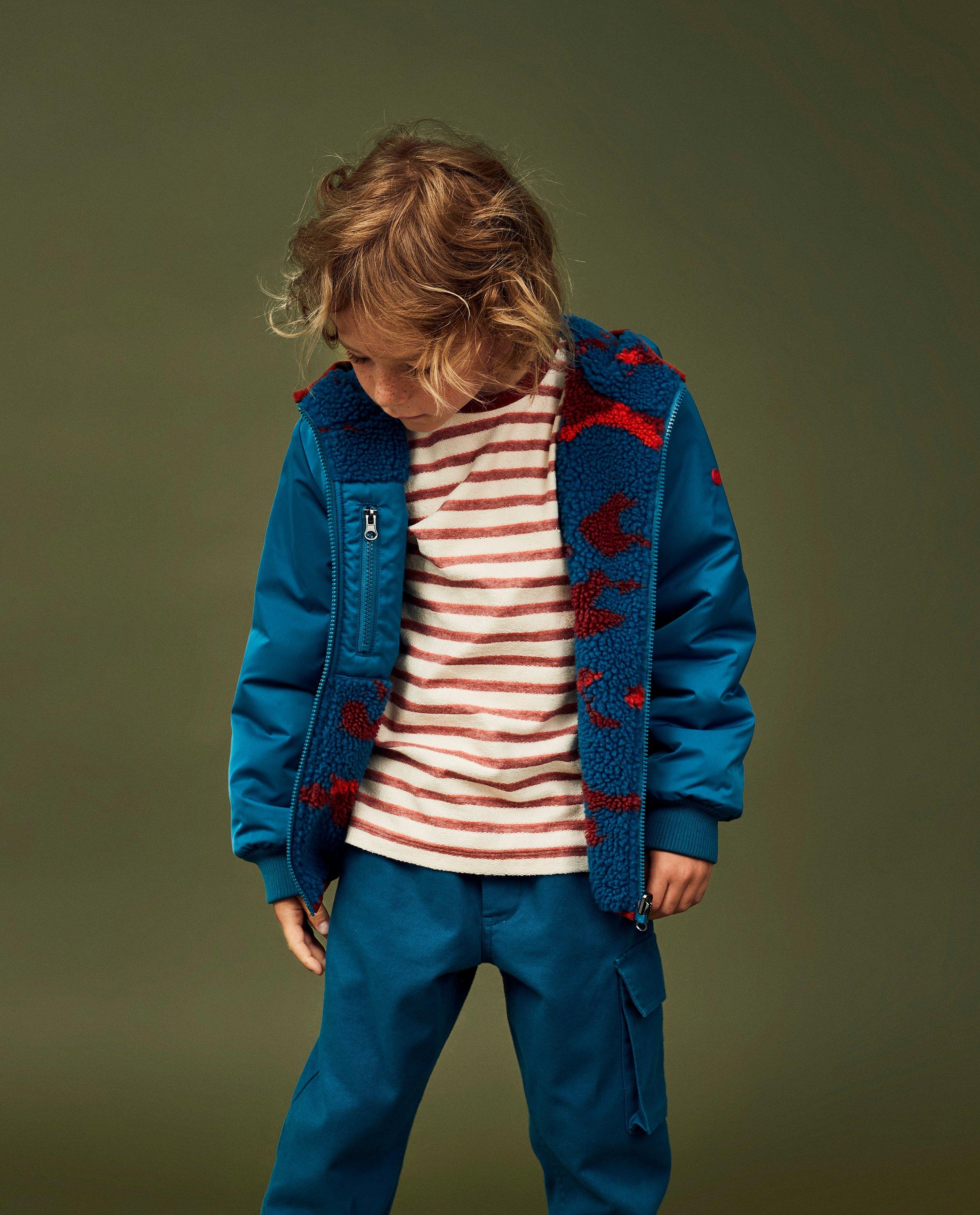 Parka's - Blauwe omkeerbare jas