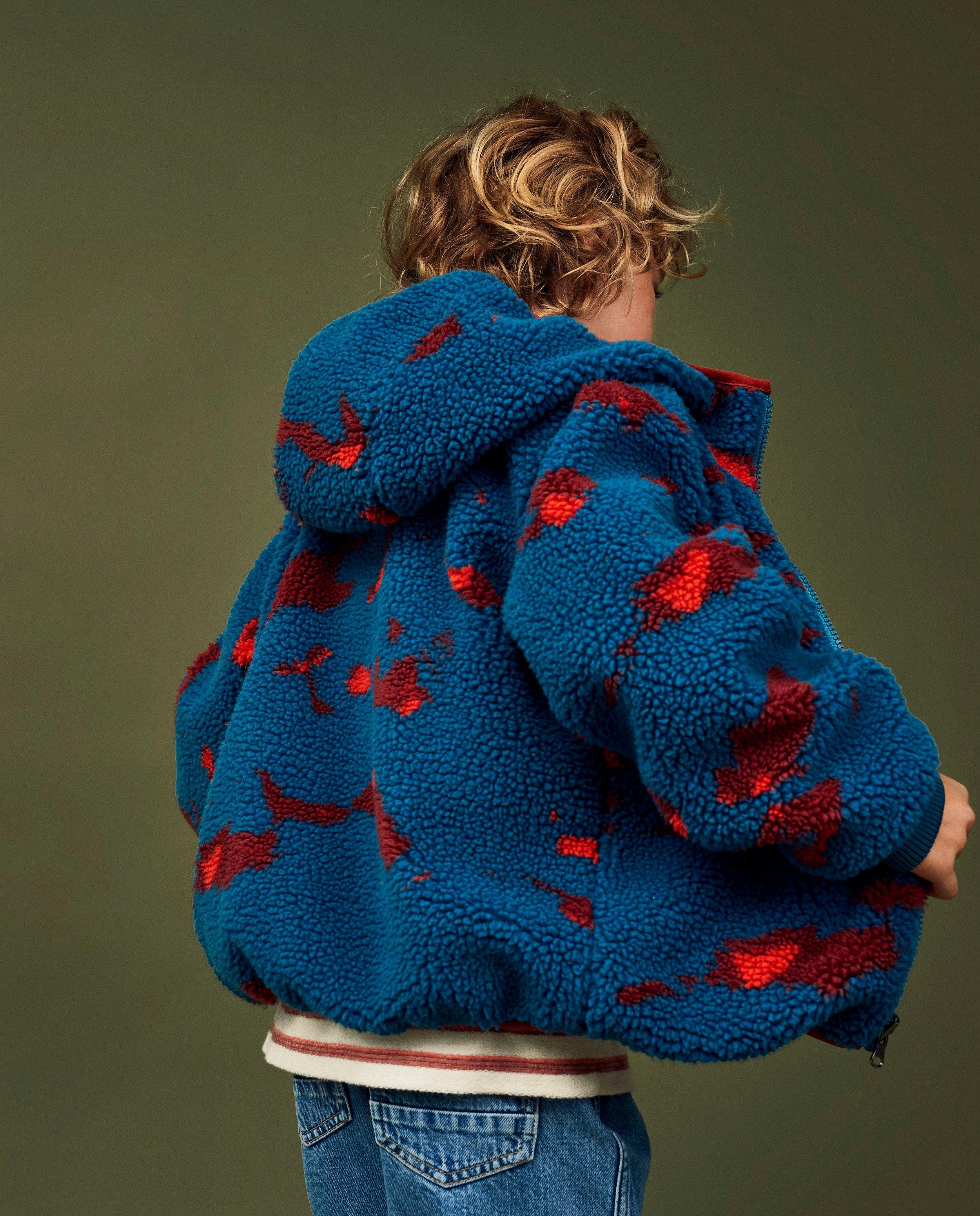 Parka's - Blauwe omkeerbare jas
