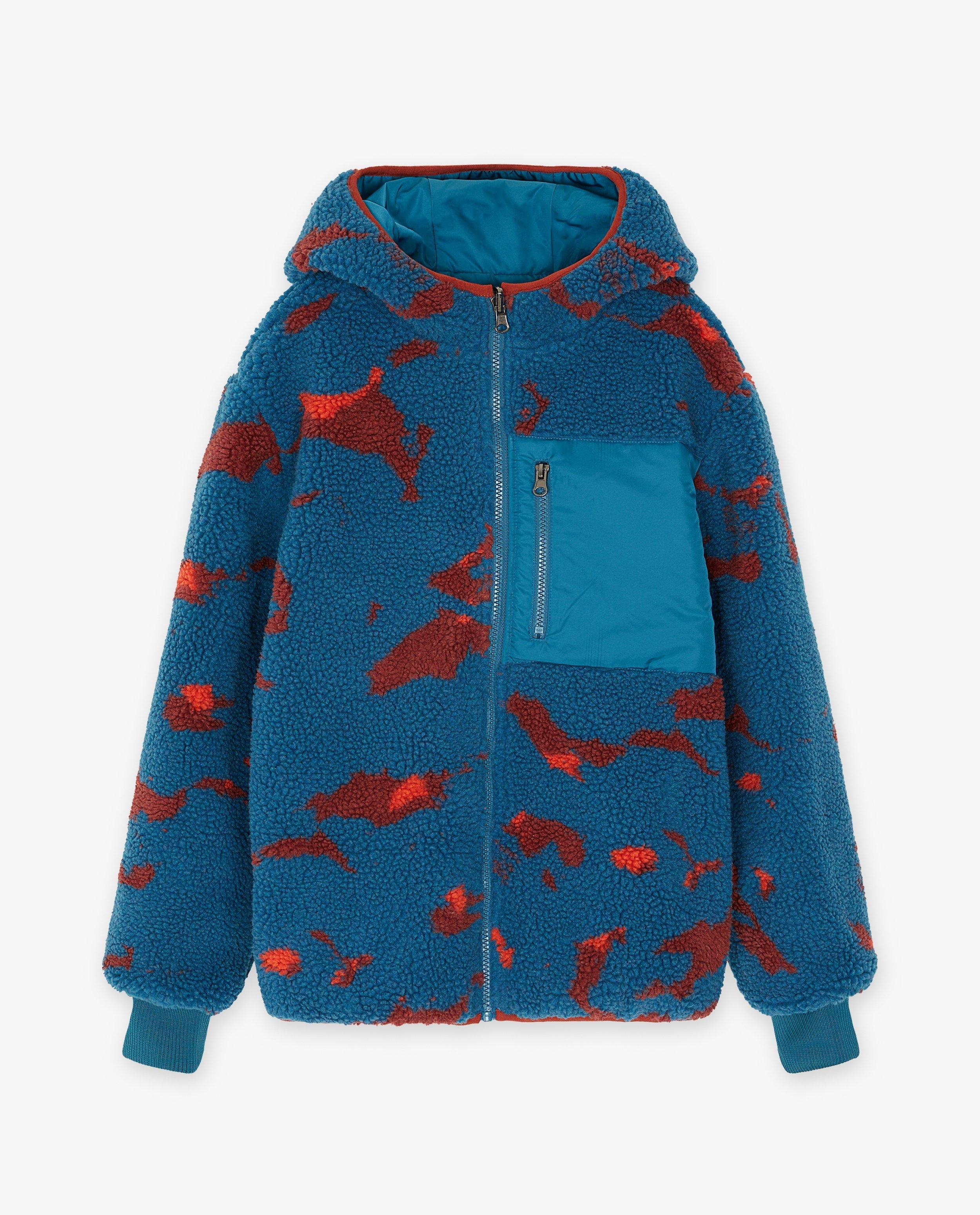 Parka's - Blauwe omkeerbare jas