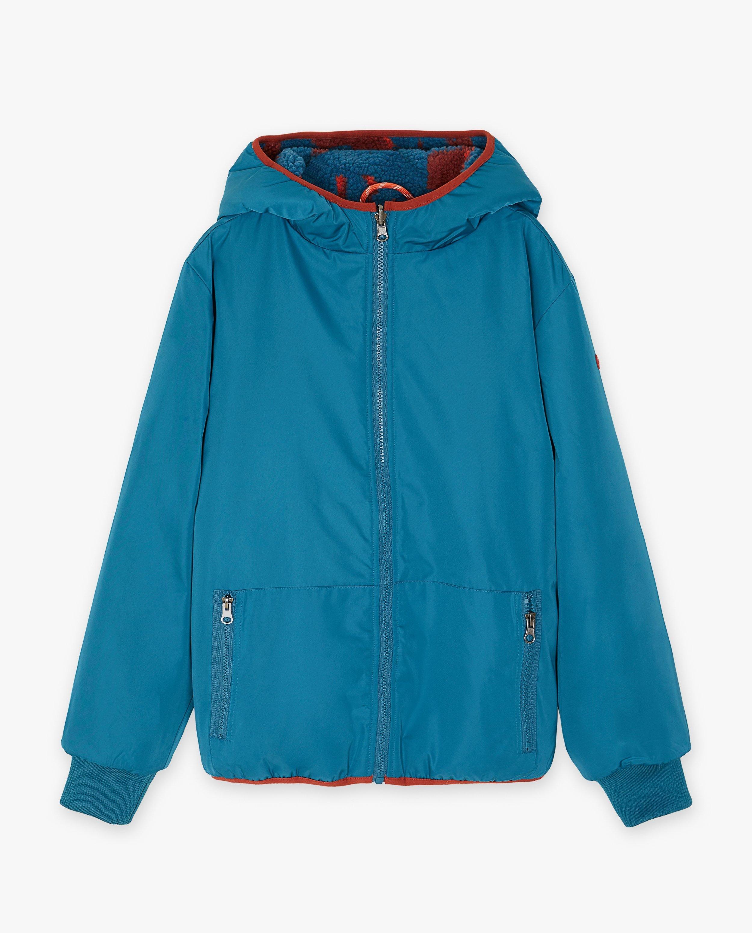 Parka's - Blauwe omkeerbare jas