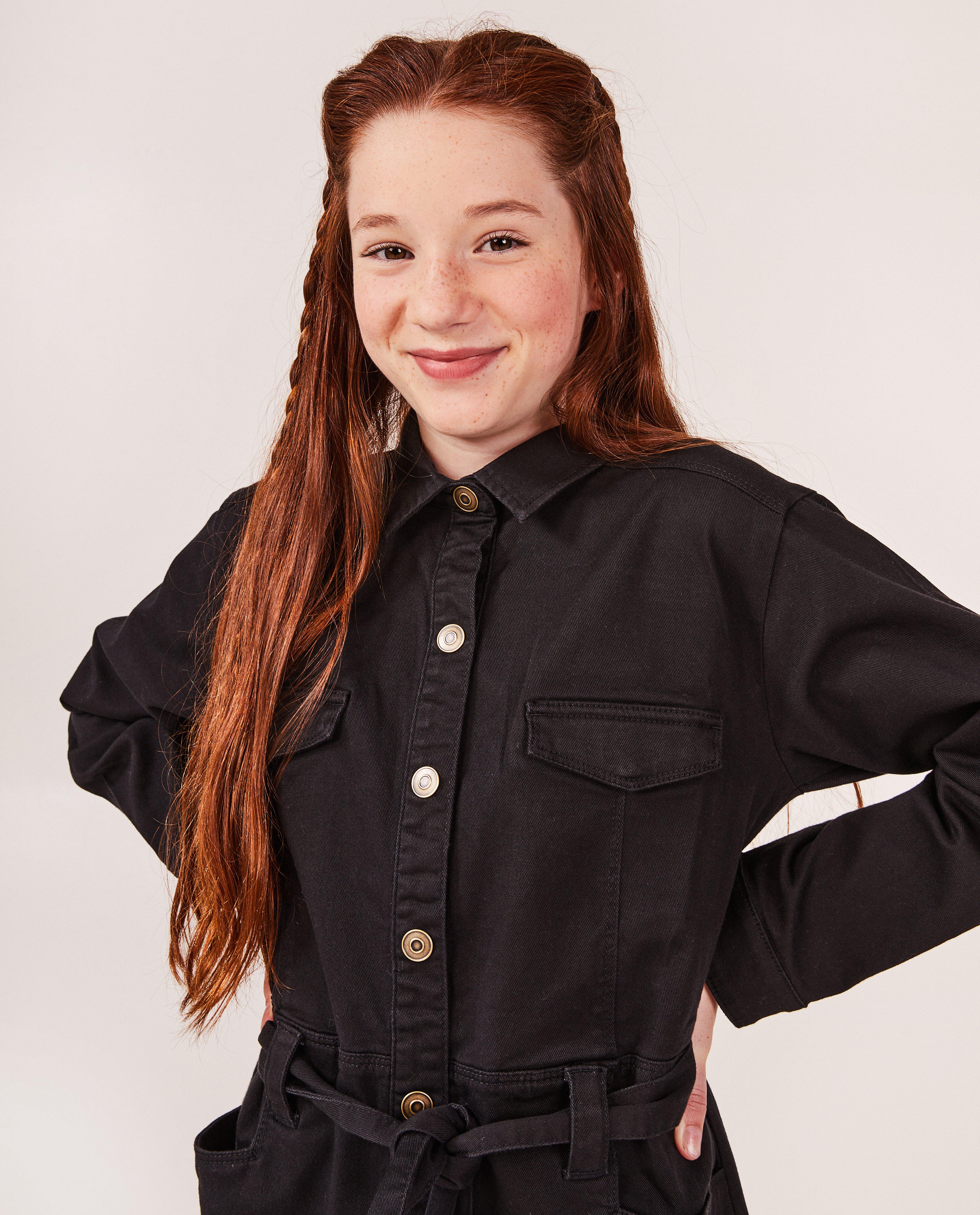 Robes - Robe en jeans noire