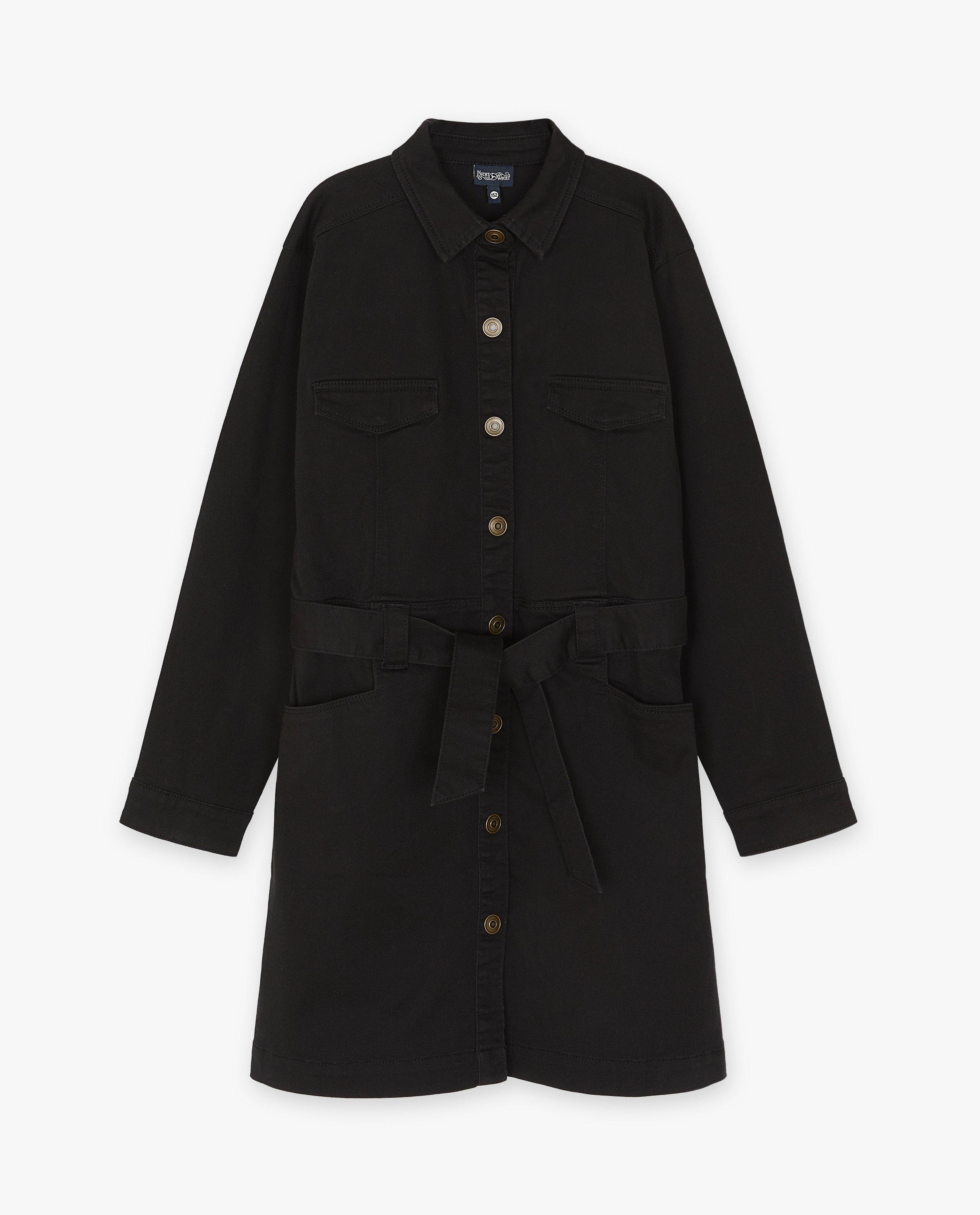Robes - Robe en jeans noire