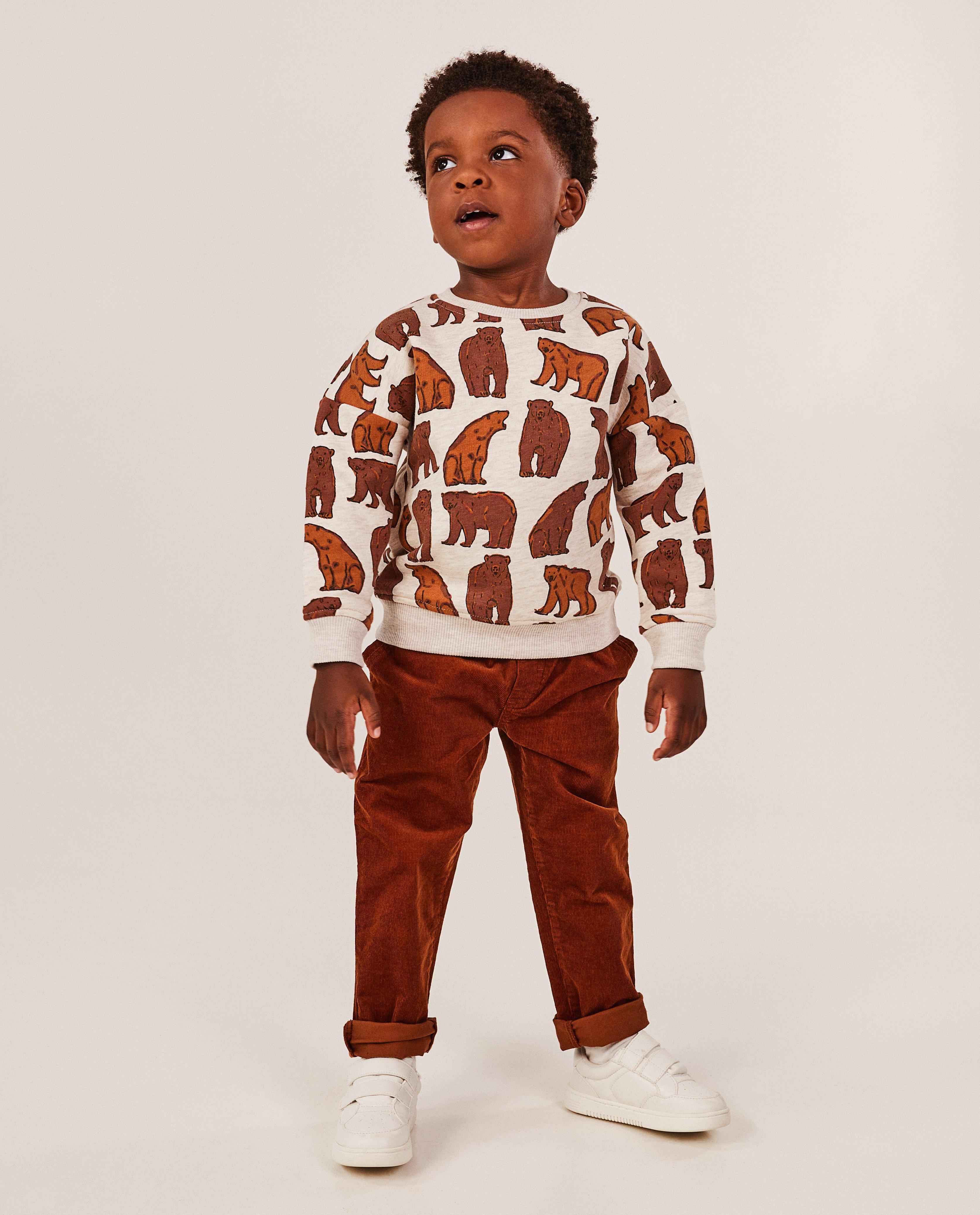 Pantalon brun en velours c&ocirc;tel&eacute; - D&eacute;tails du produit - brun fonc&eacute; - image num&eacute;ro 1