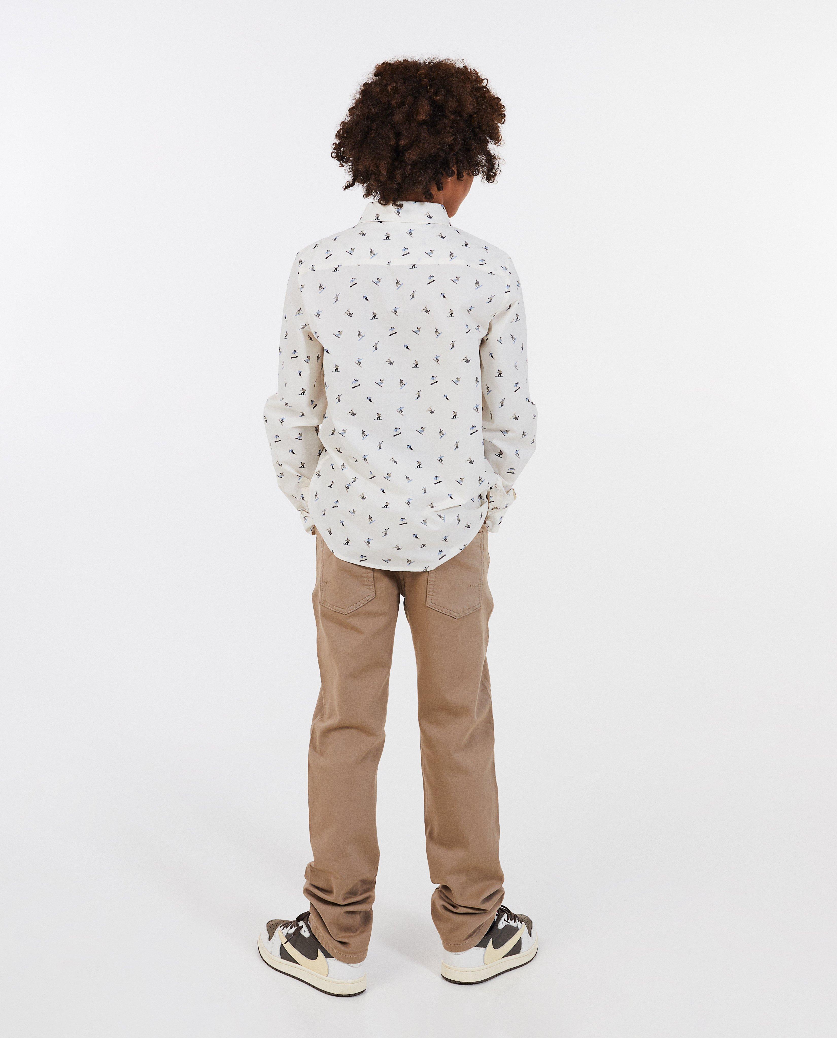 Chemises - Chemise à imprimé de snowboardeurs et nœud