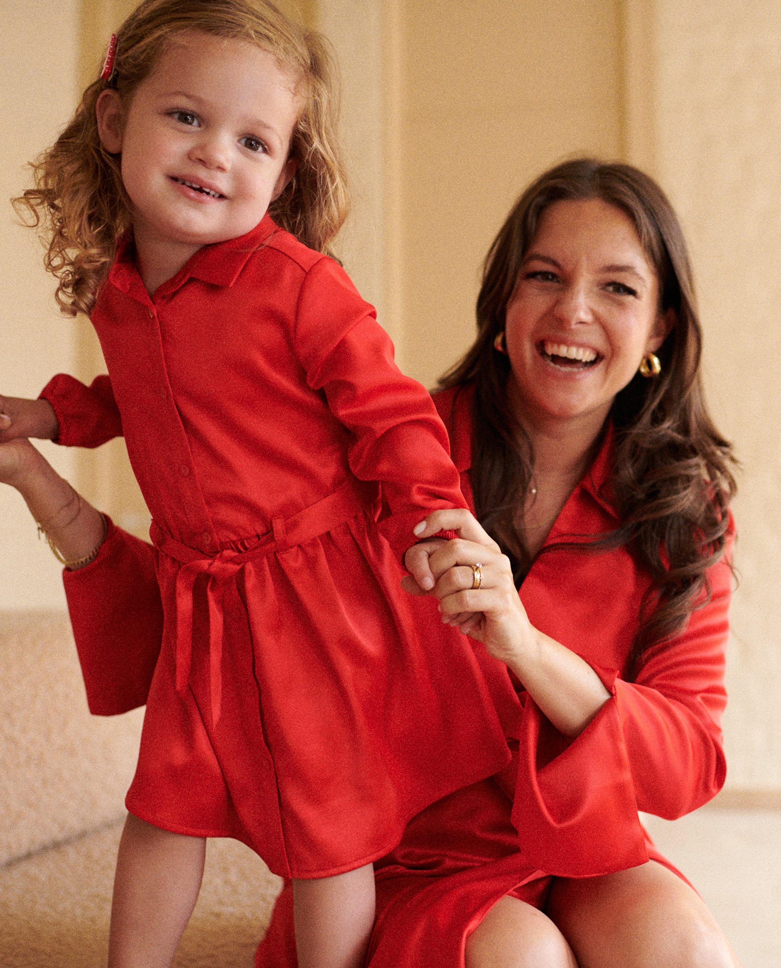 Robes - Robe rouge en satin