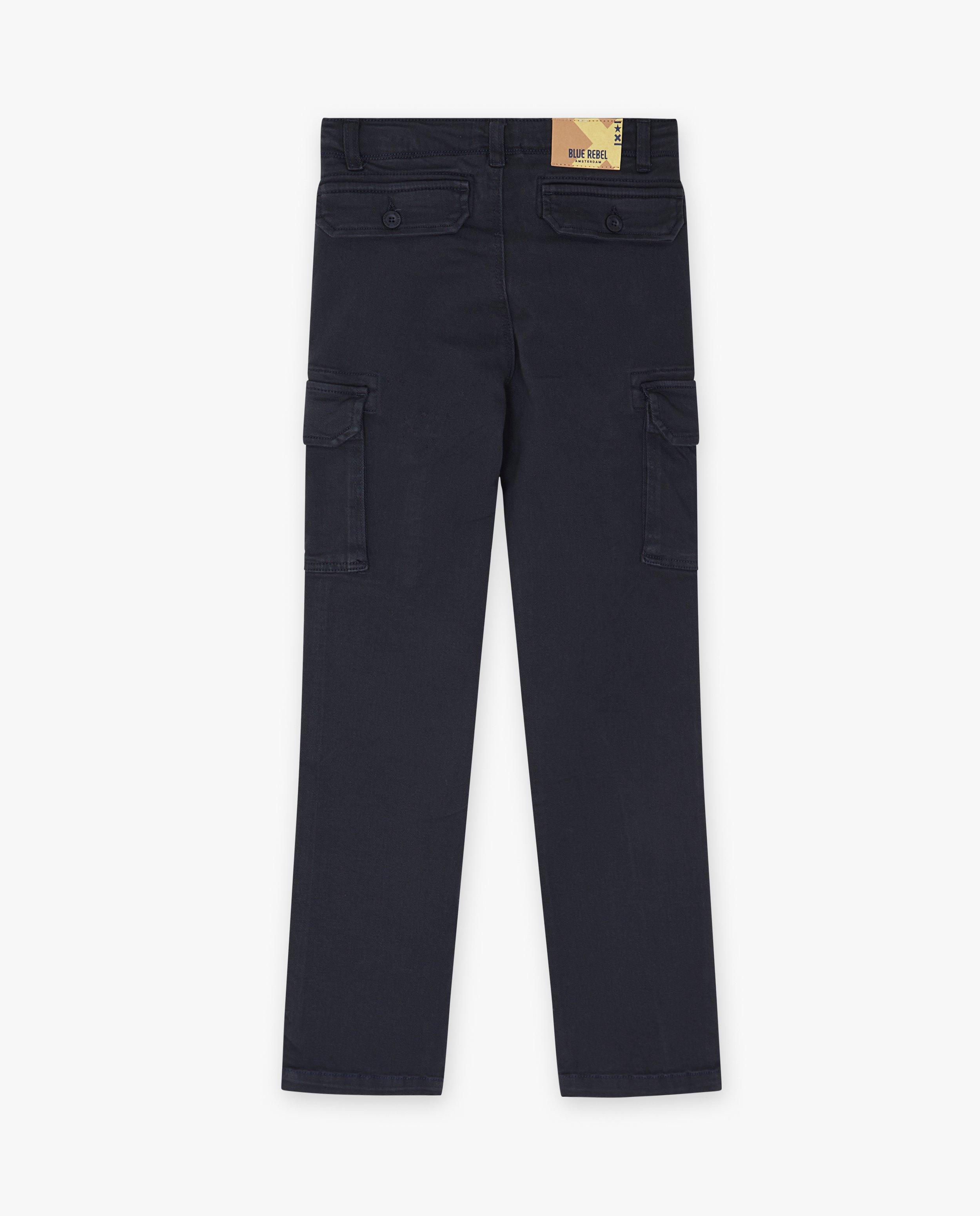 Broeken - Donkerblauwe broek, cargo fit