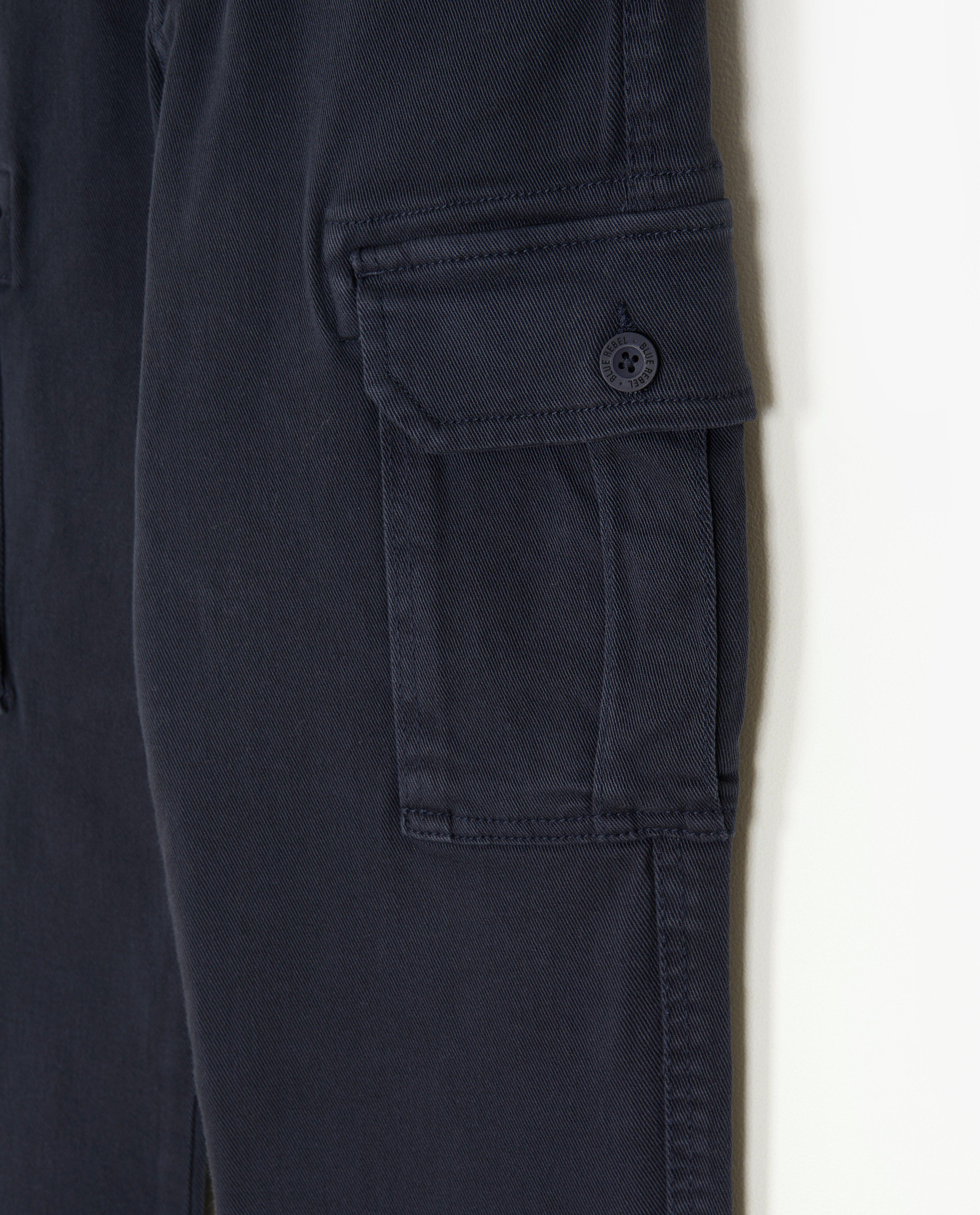 Pantalons - Pantalon bleu foncé, coupe cargo
