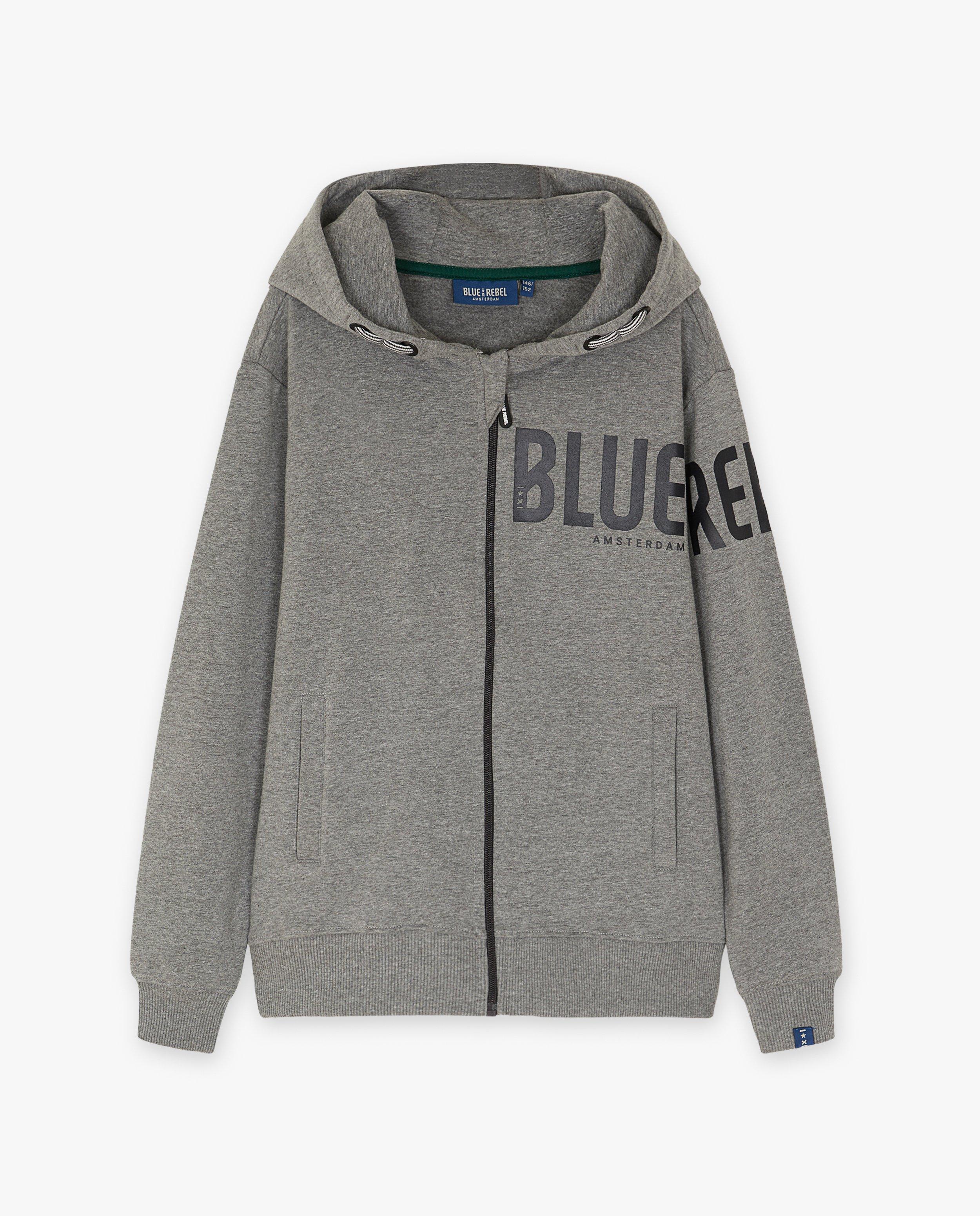Gilet molletonné gris avec une inscription - null - Blue Rebel
