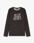 Donkergrijze longsleeve met opschrift - null - Blue Rebel