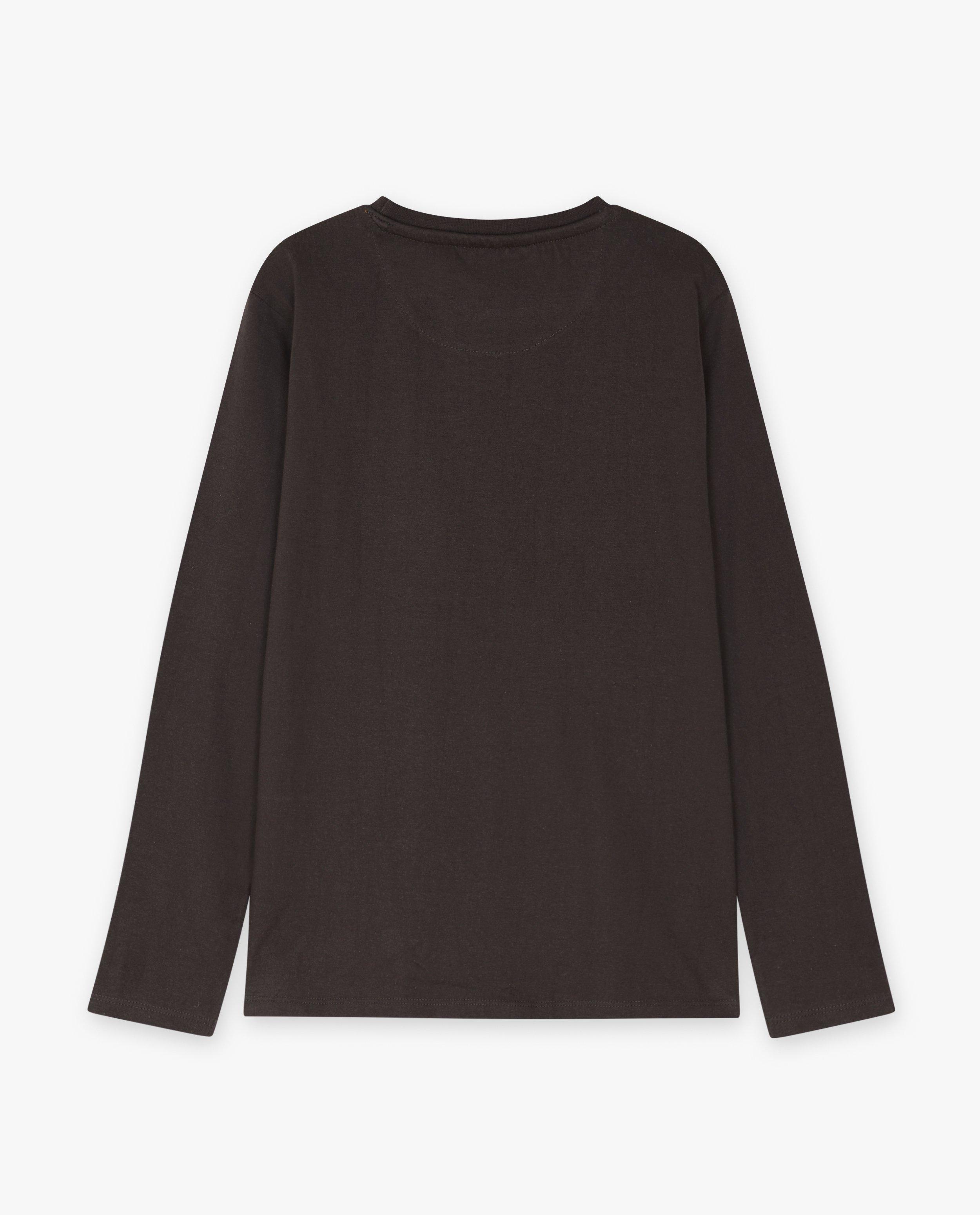 T-shirts - Donkergrijze longsleeve met opschrift