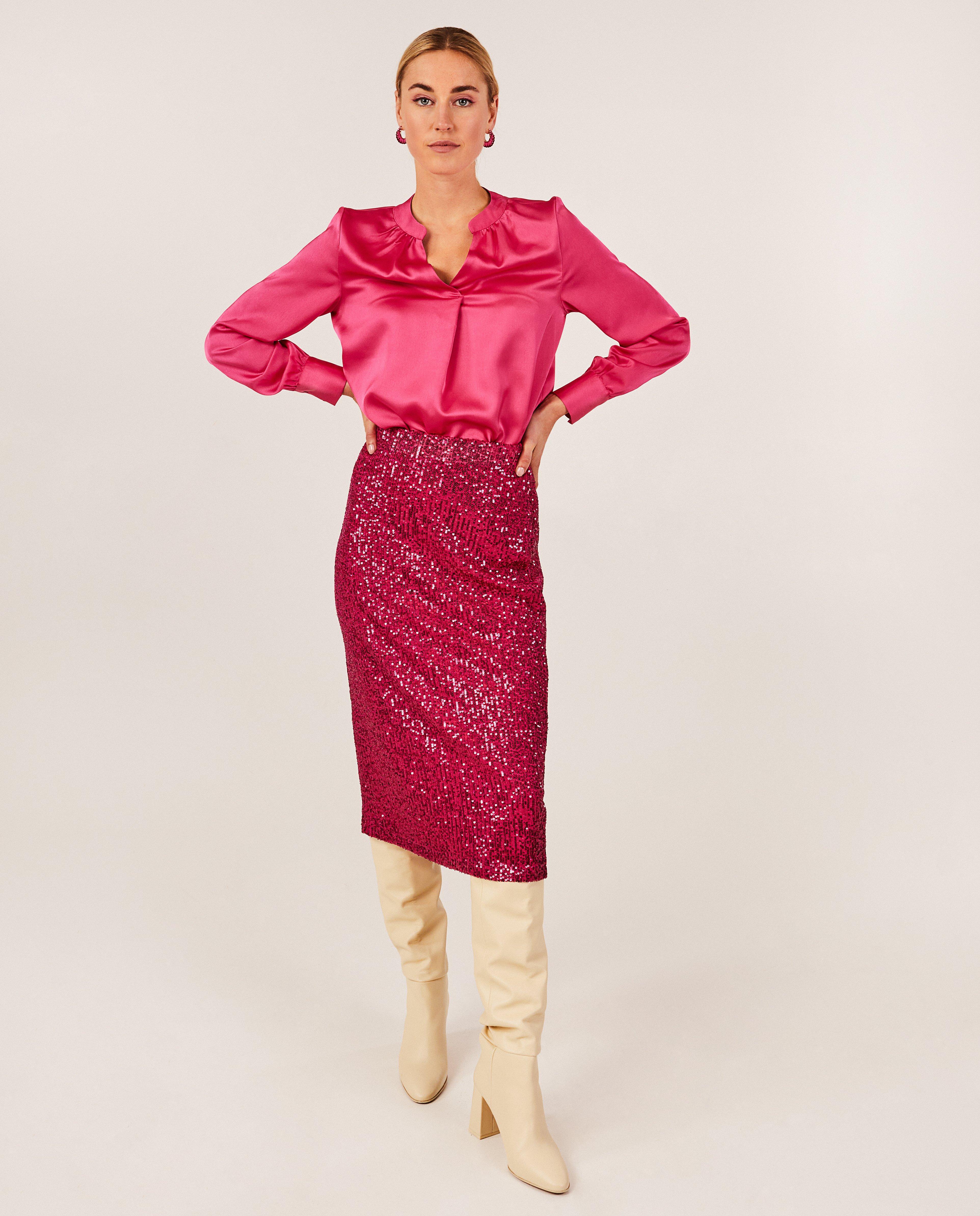 Blouse rose satinée - null - Sora