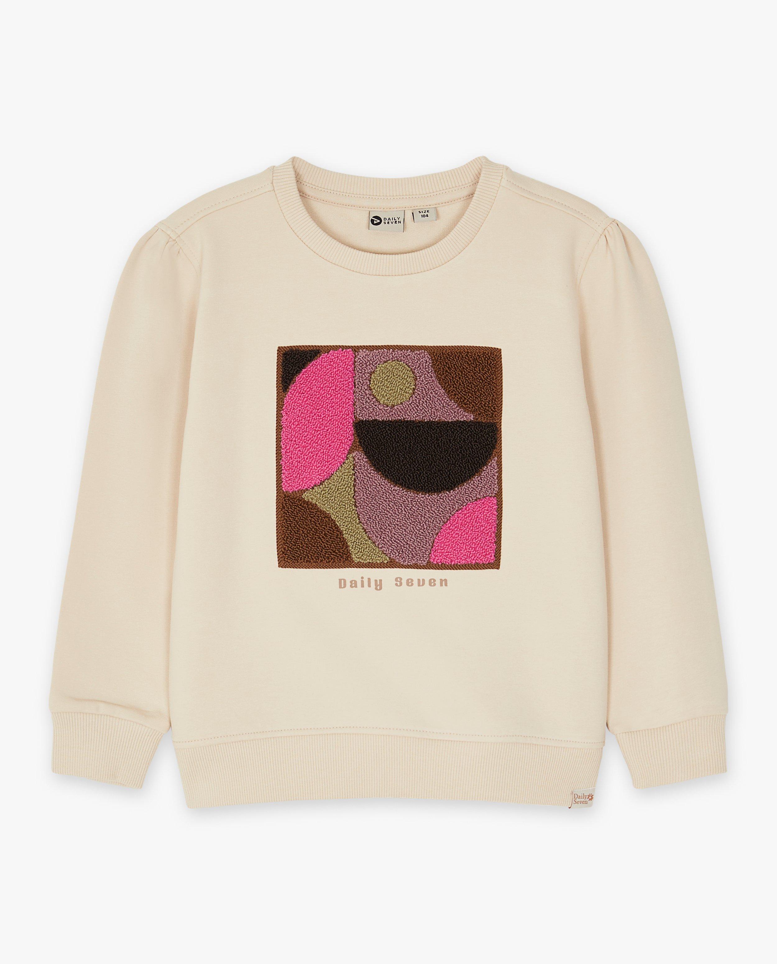 Beige sweater met bouclé - null - Daily 7