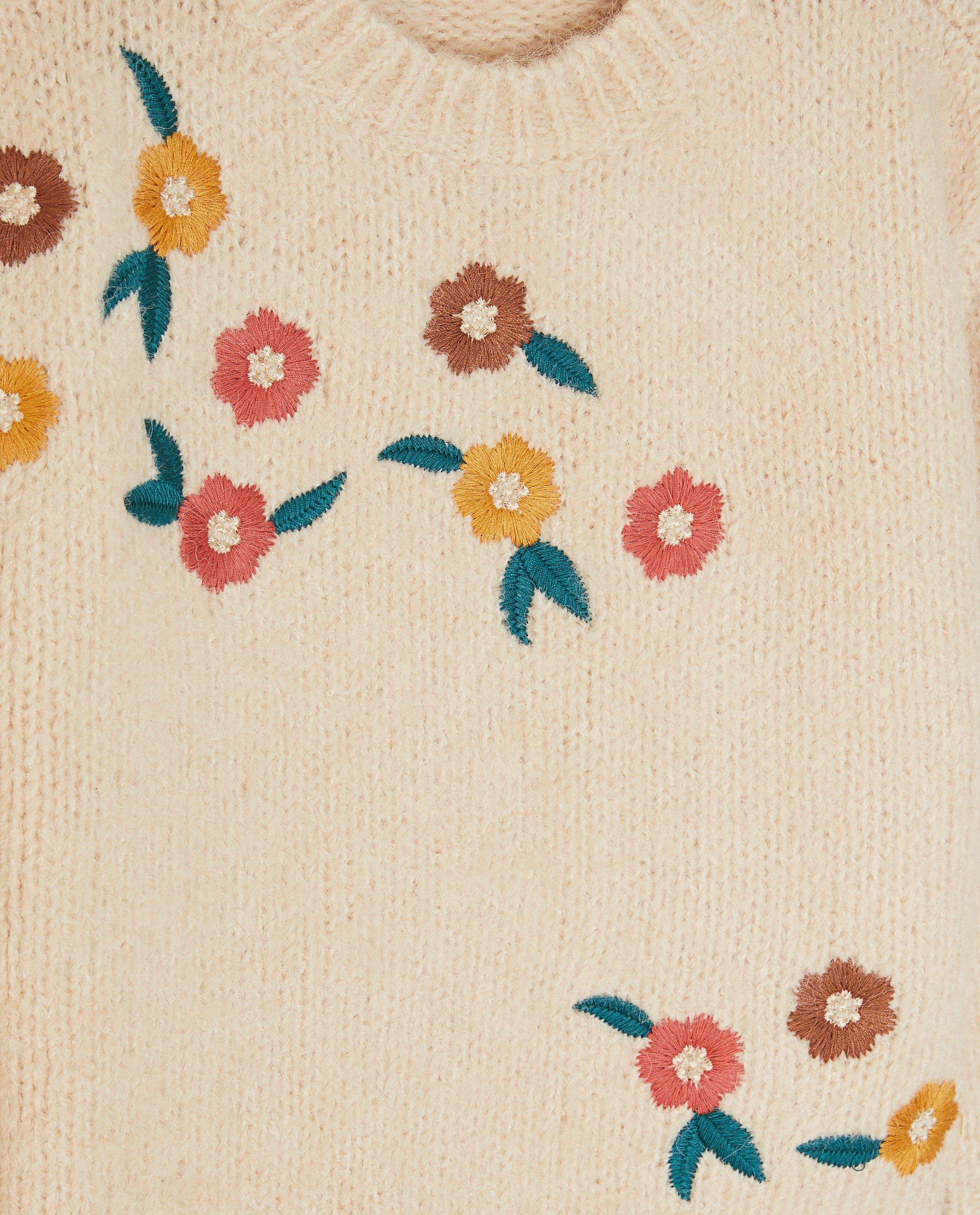 Sweaters - Trui met geborduurde bloemen