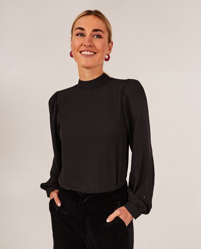 Zwarte blouse met cut-out