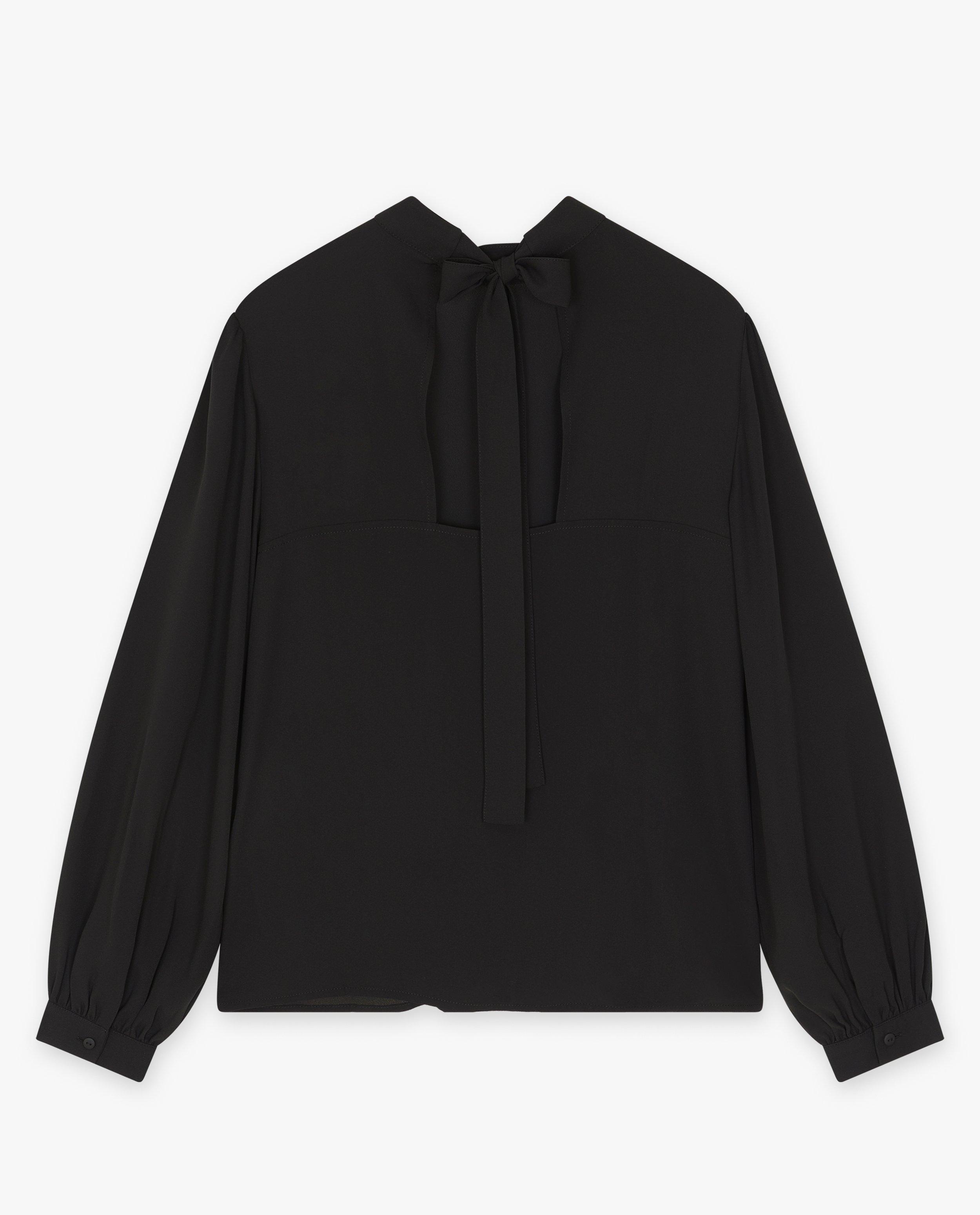 Zwarte blouse met cut-out - Product Detail - zwart - afbeelding nummer 6