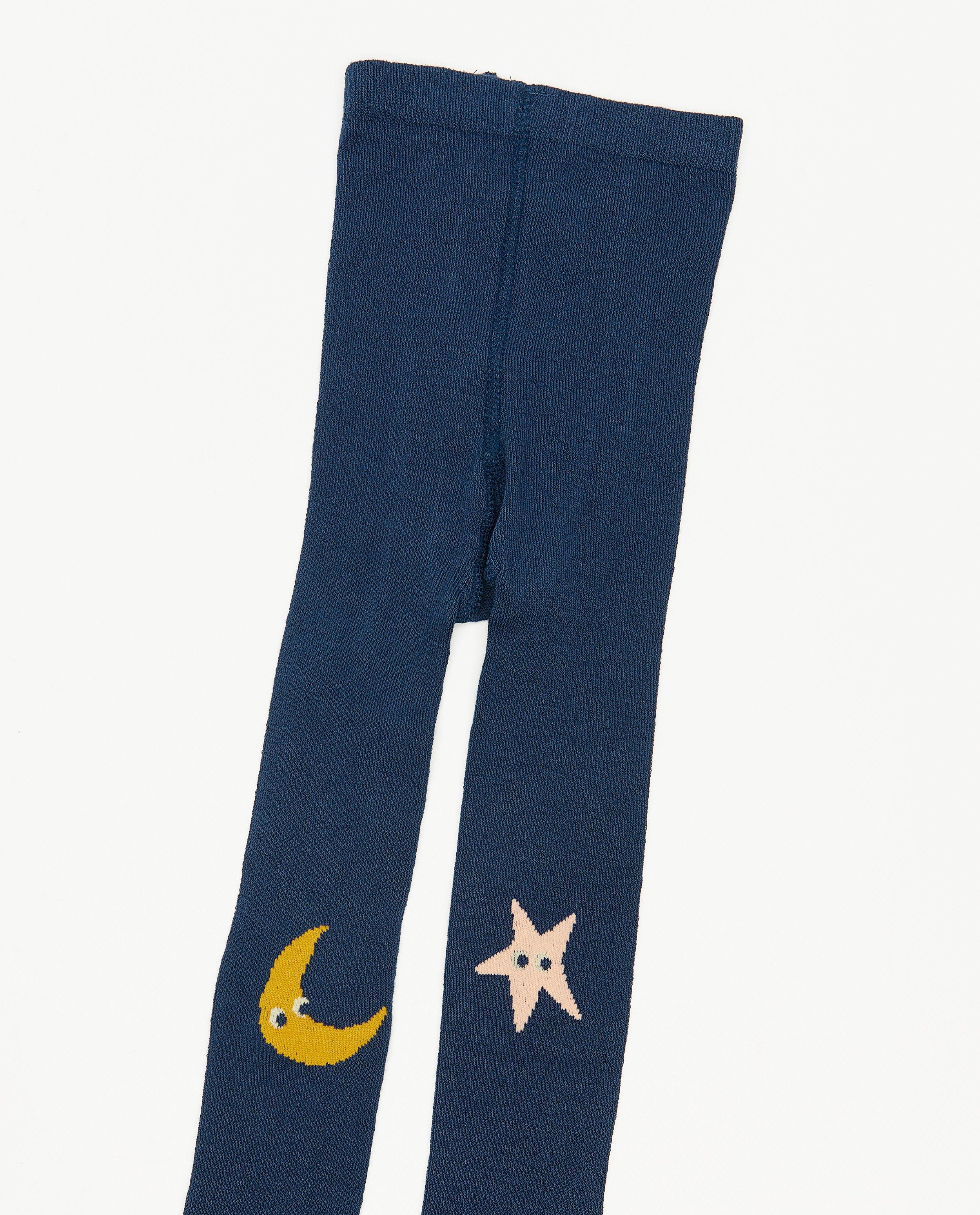 Kousen - Blauwe kousenbroek met print