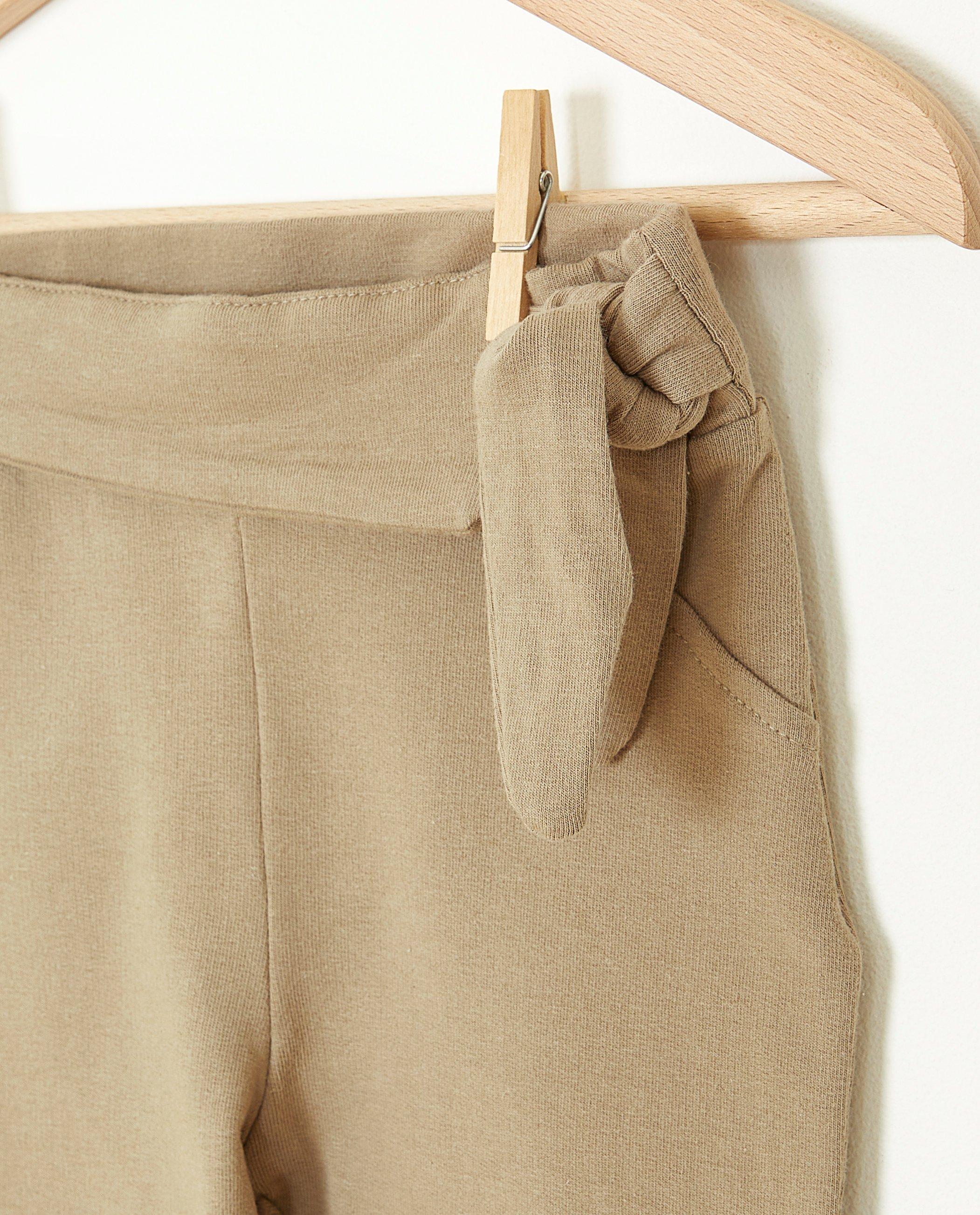 Broeken - Groene legging met strik