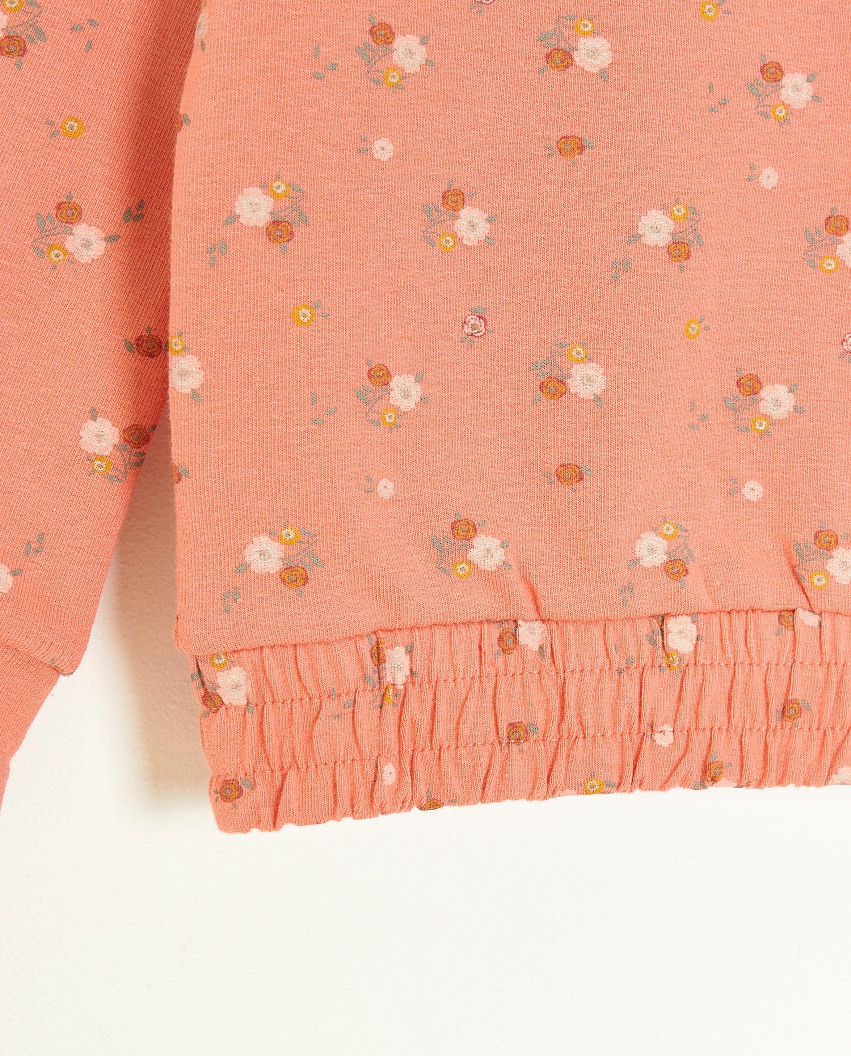 Sweaters - Roze sweater met bloemenprint