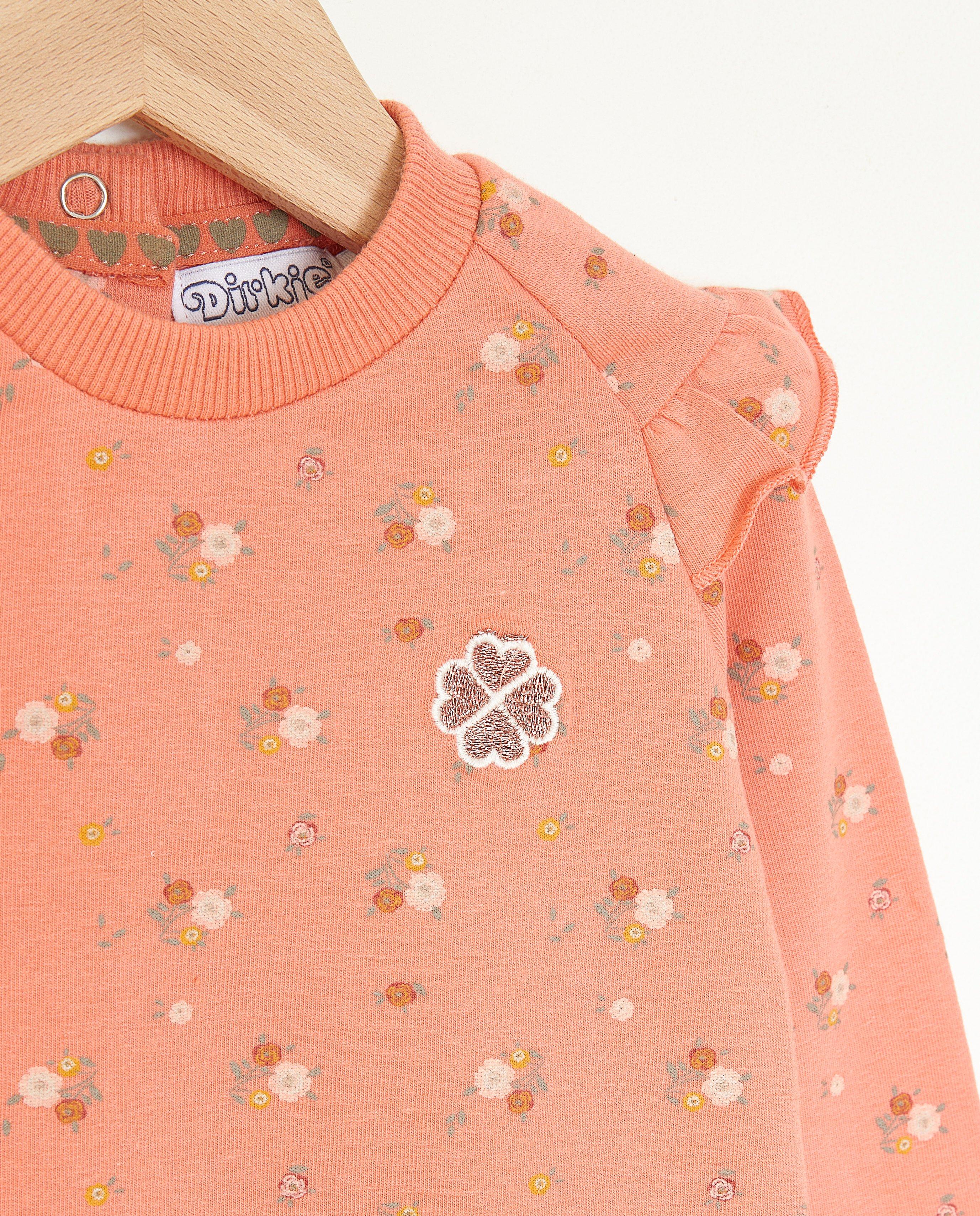 Sweaters - Roze sweater met bloemenprint