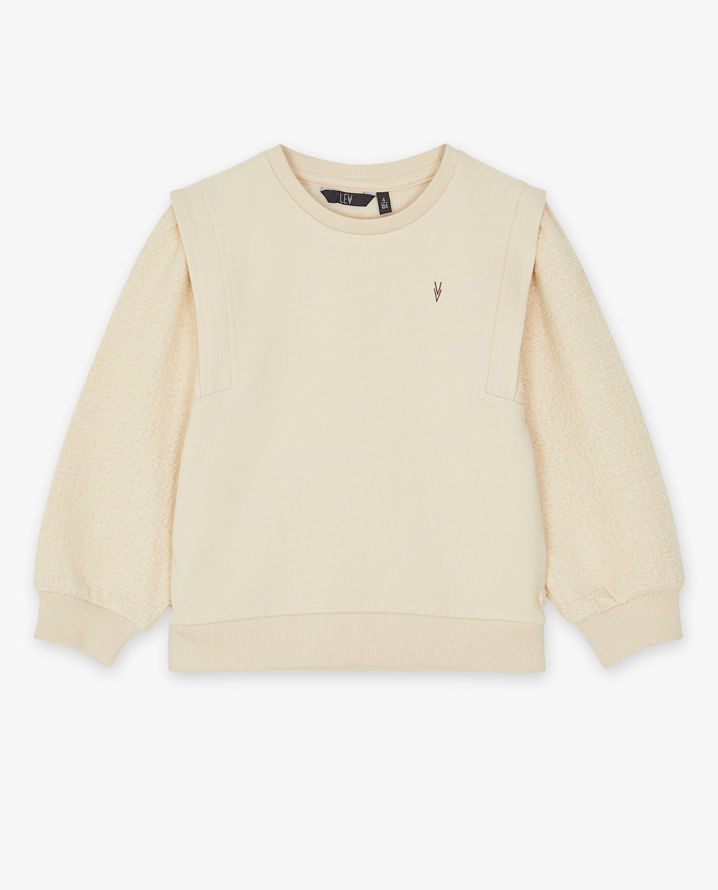Beige sweater met structuur - null - Levv
