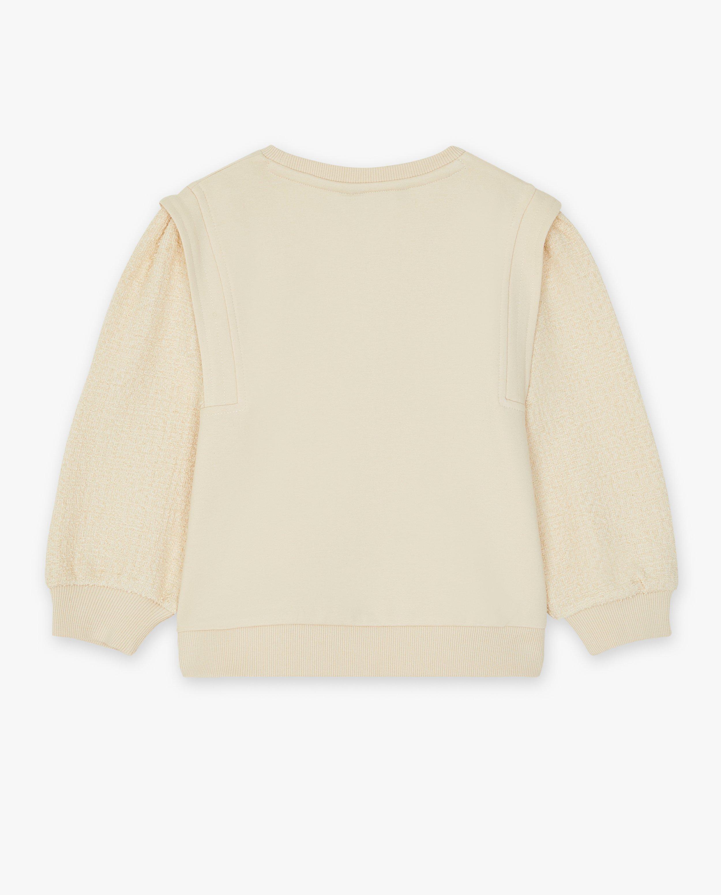 Sweaters - Beige sweater met structuur