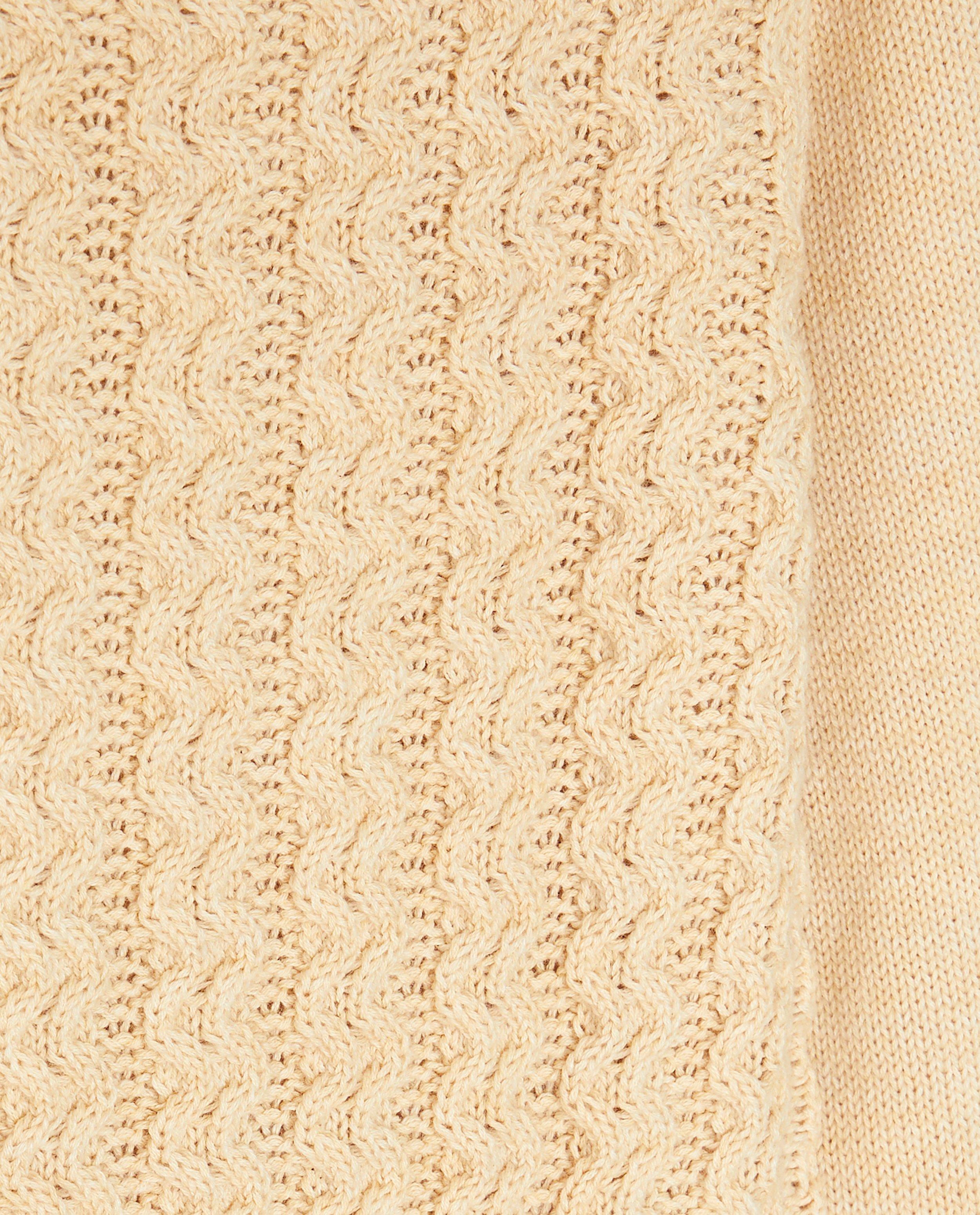 Kleedjes - Beige jurk met gebreid patroon