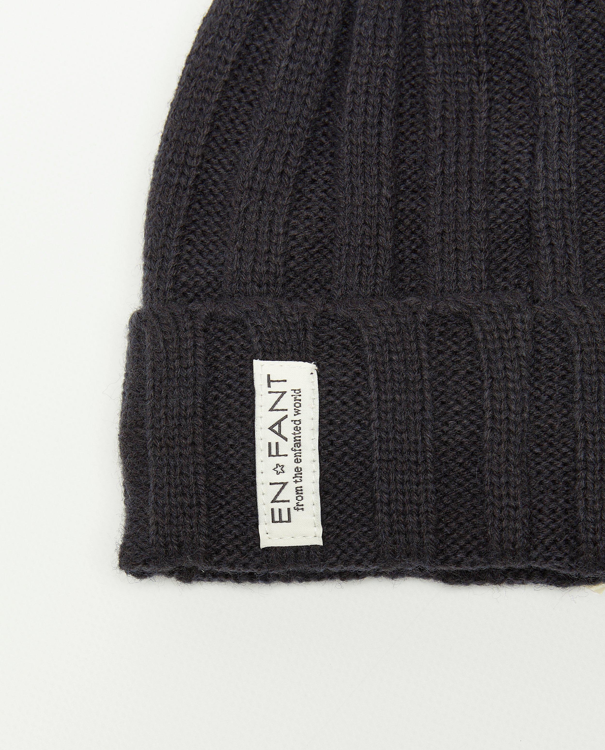 Gebreide muts met pompon - Product Detail - donkerblauw - afbeelding nummer 3