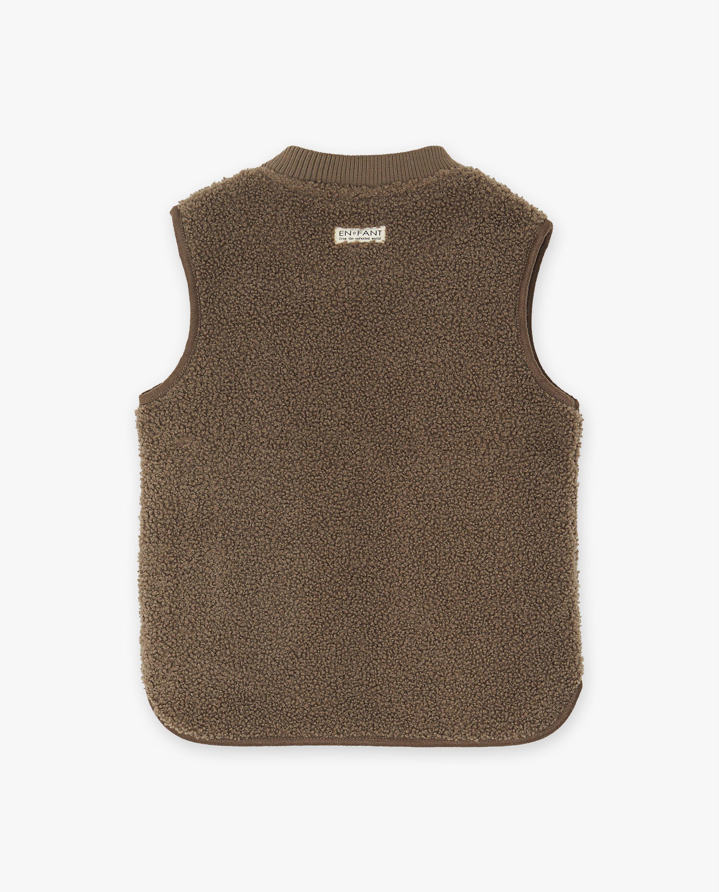 Cardigans - Gilet sans manches en fil bouclette