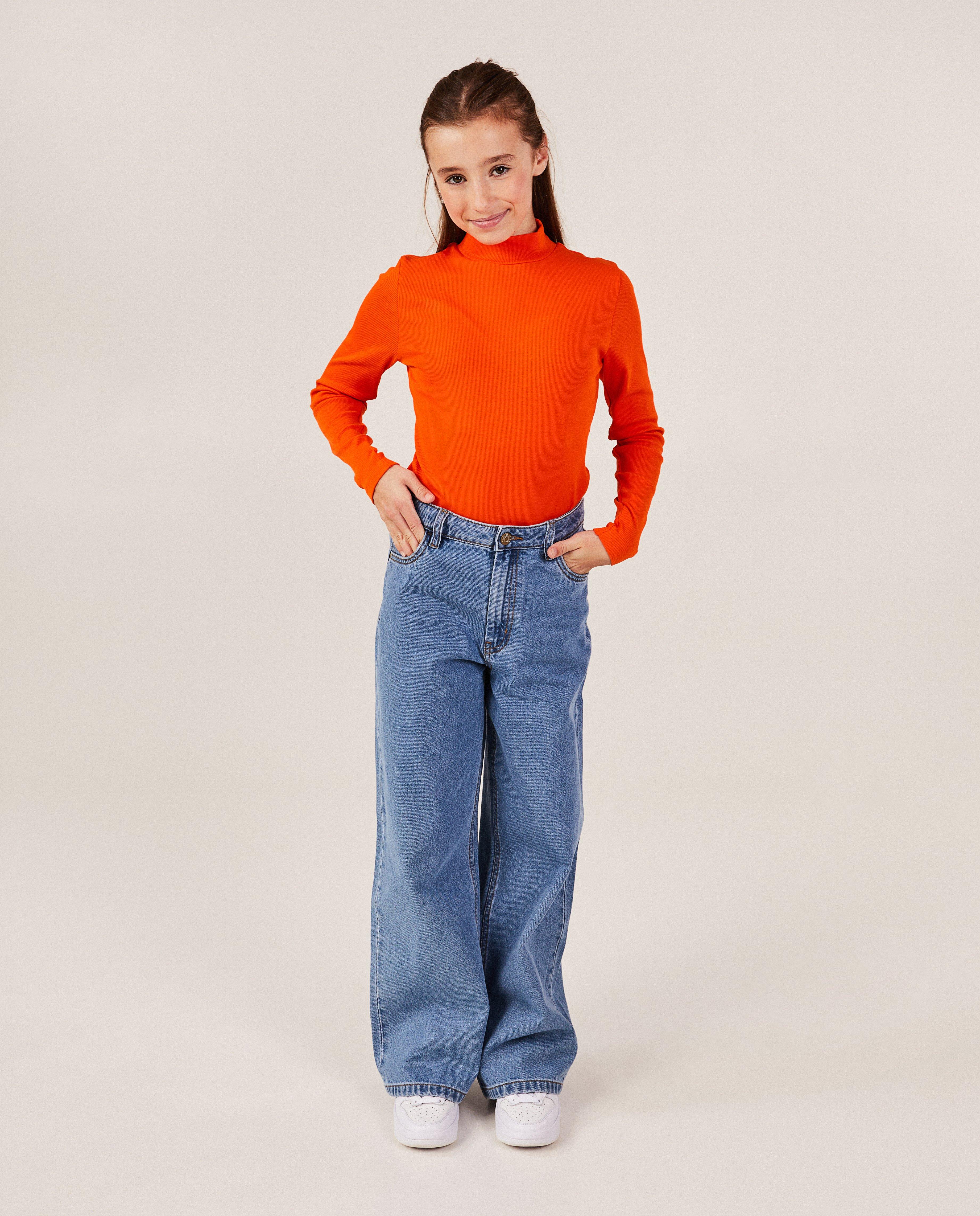 Blauwe jeans, wide leg fit - null - Fish & Chips