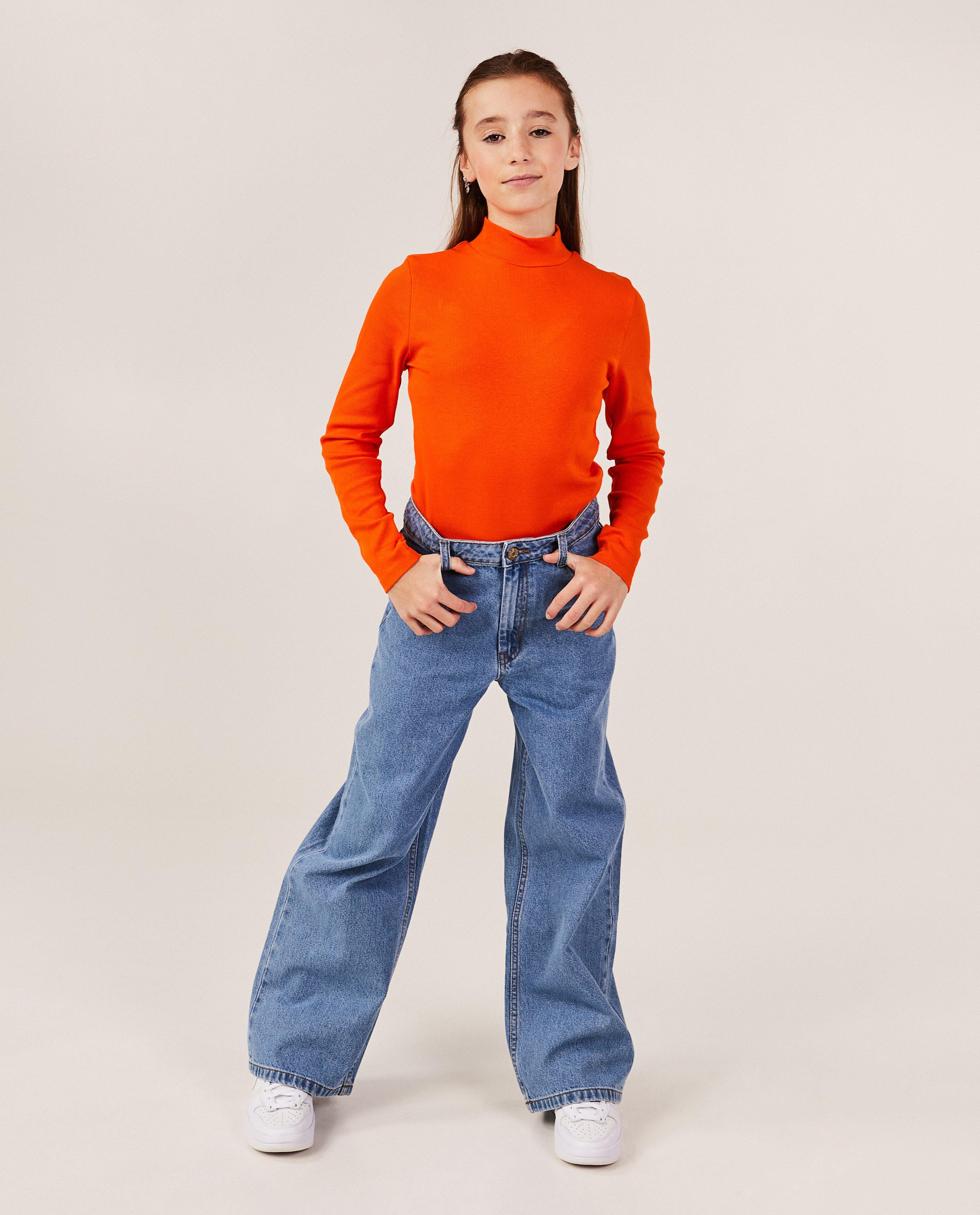 Jeans - Blauwe jeans, wide leg fit