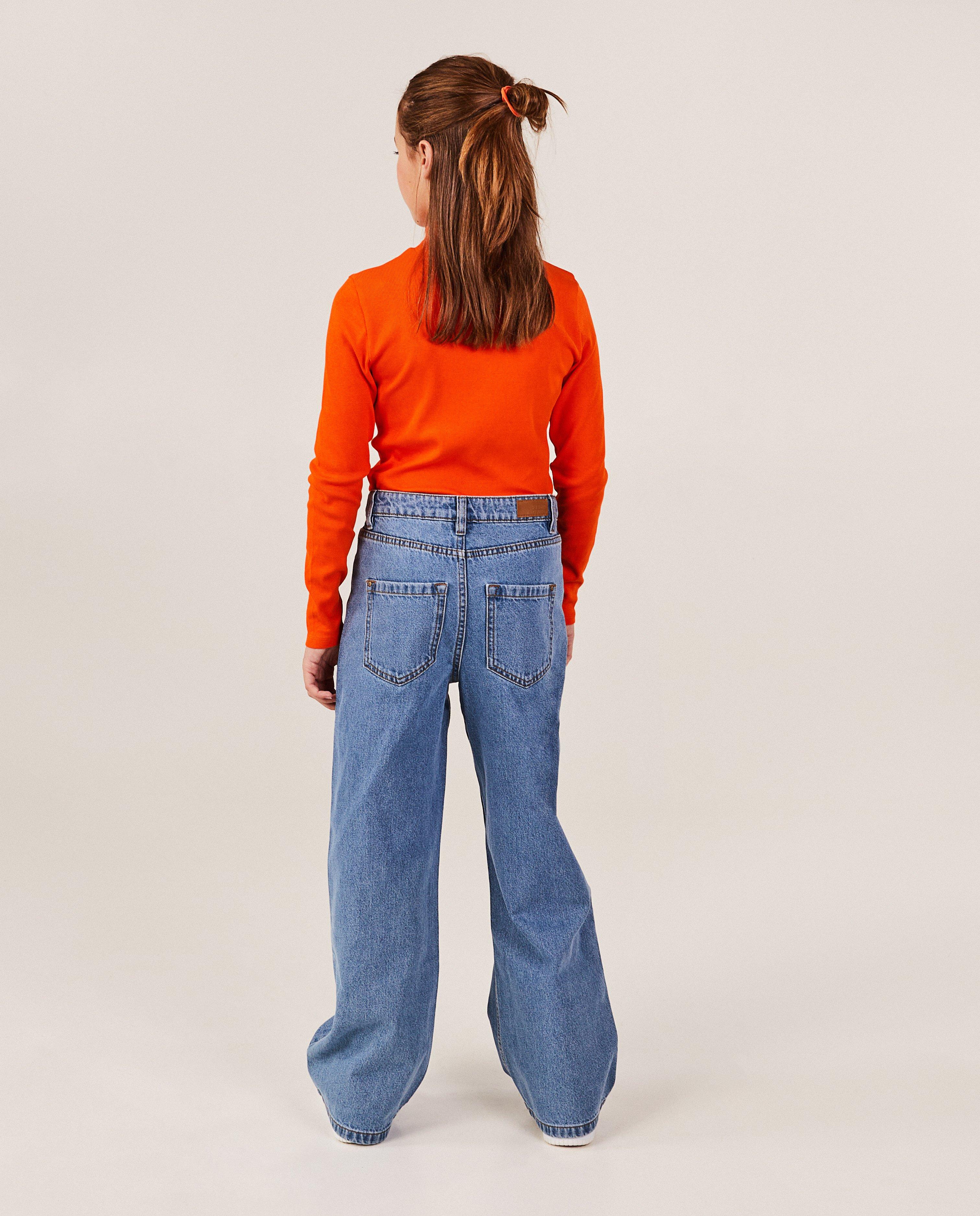 Jeans - Blauwe jeans, wide leg fit