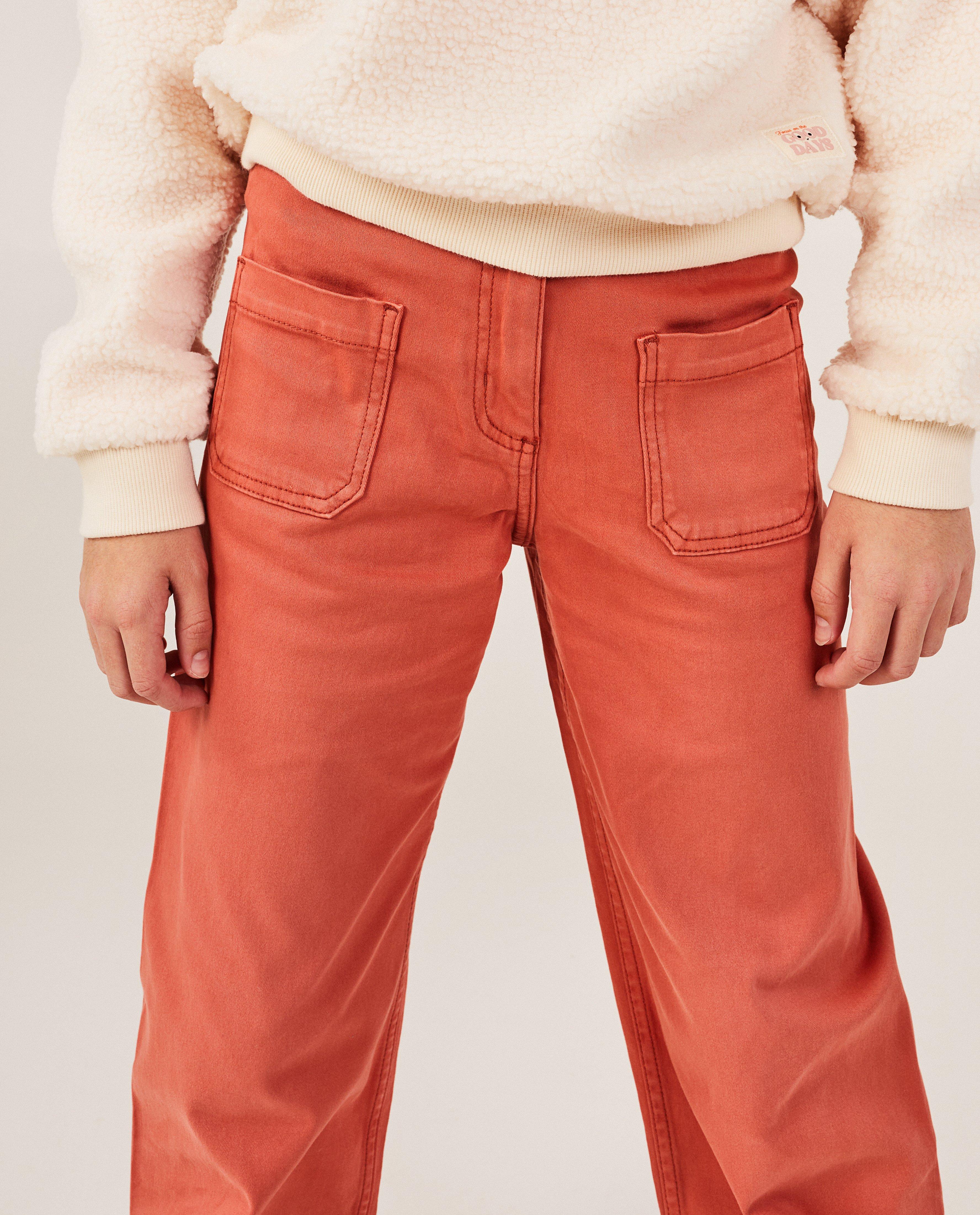 Jeans - Oranje jeans, straight fit