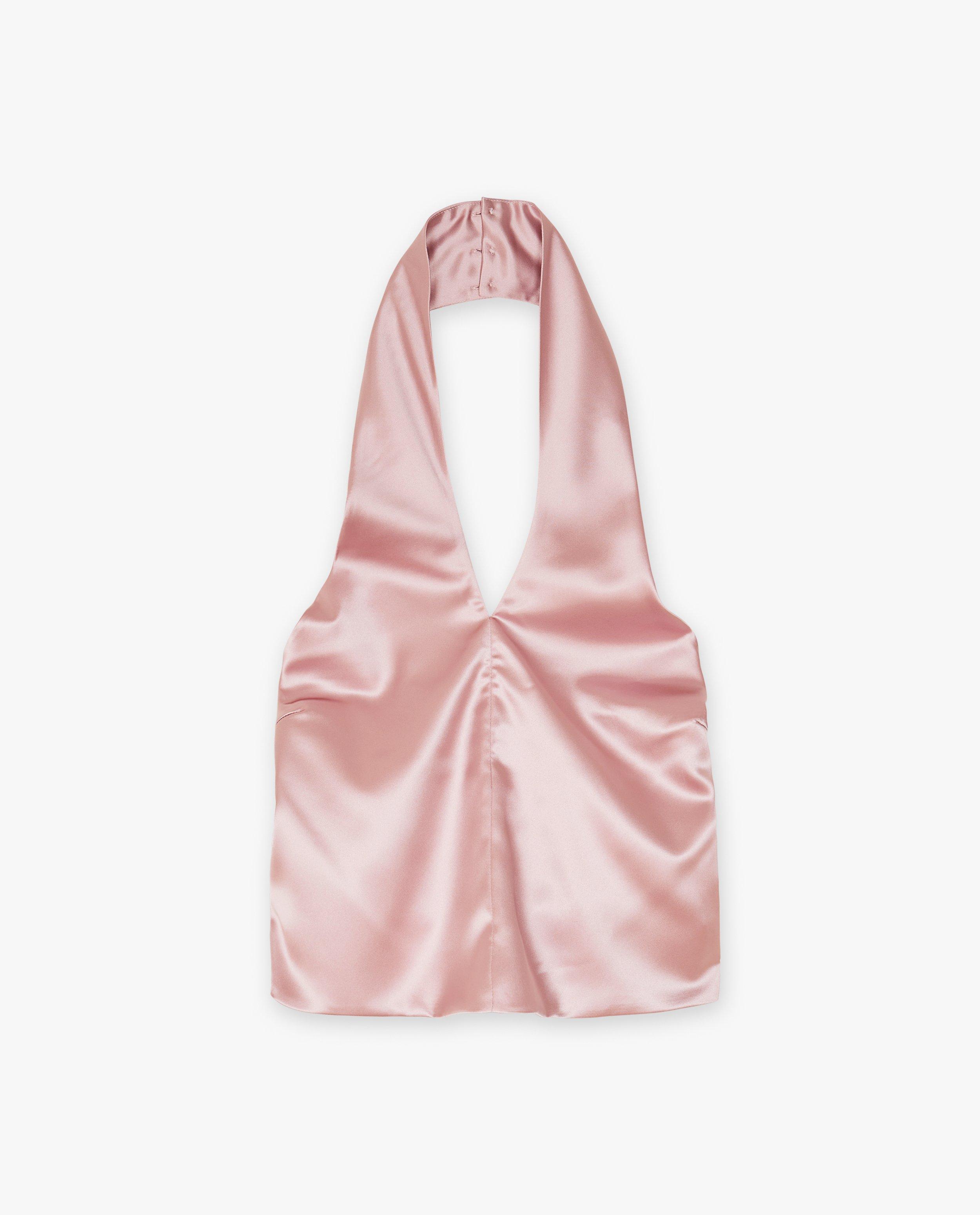 Hemden - Roze satijnen haltertop
