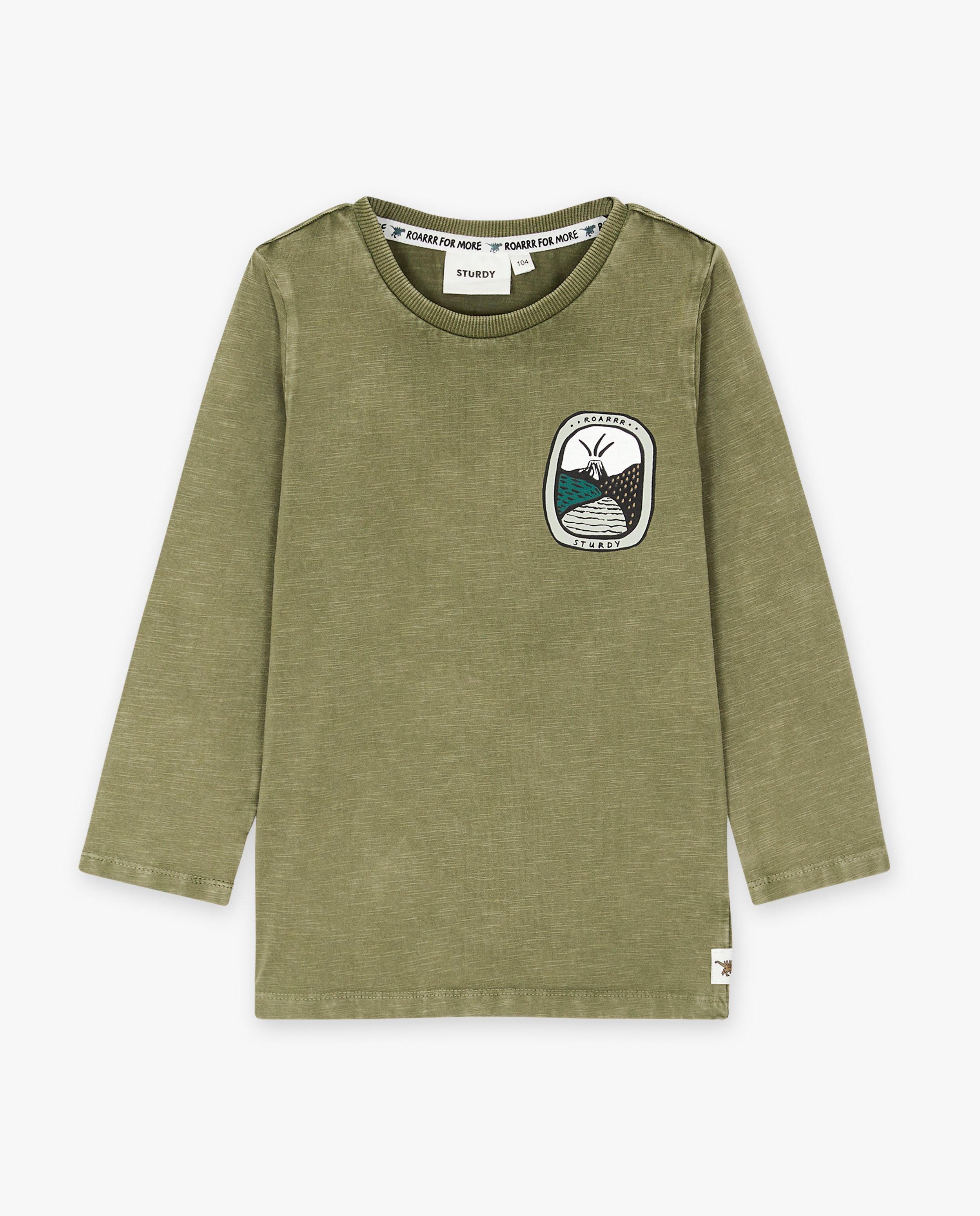 Groene longsleeve met print - null - Sturdy & Jubel