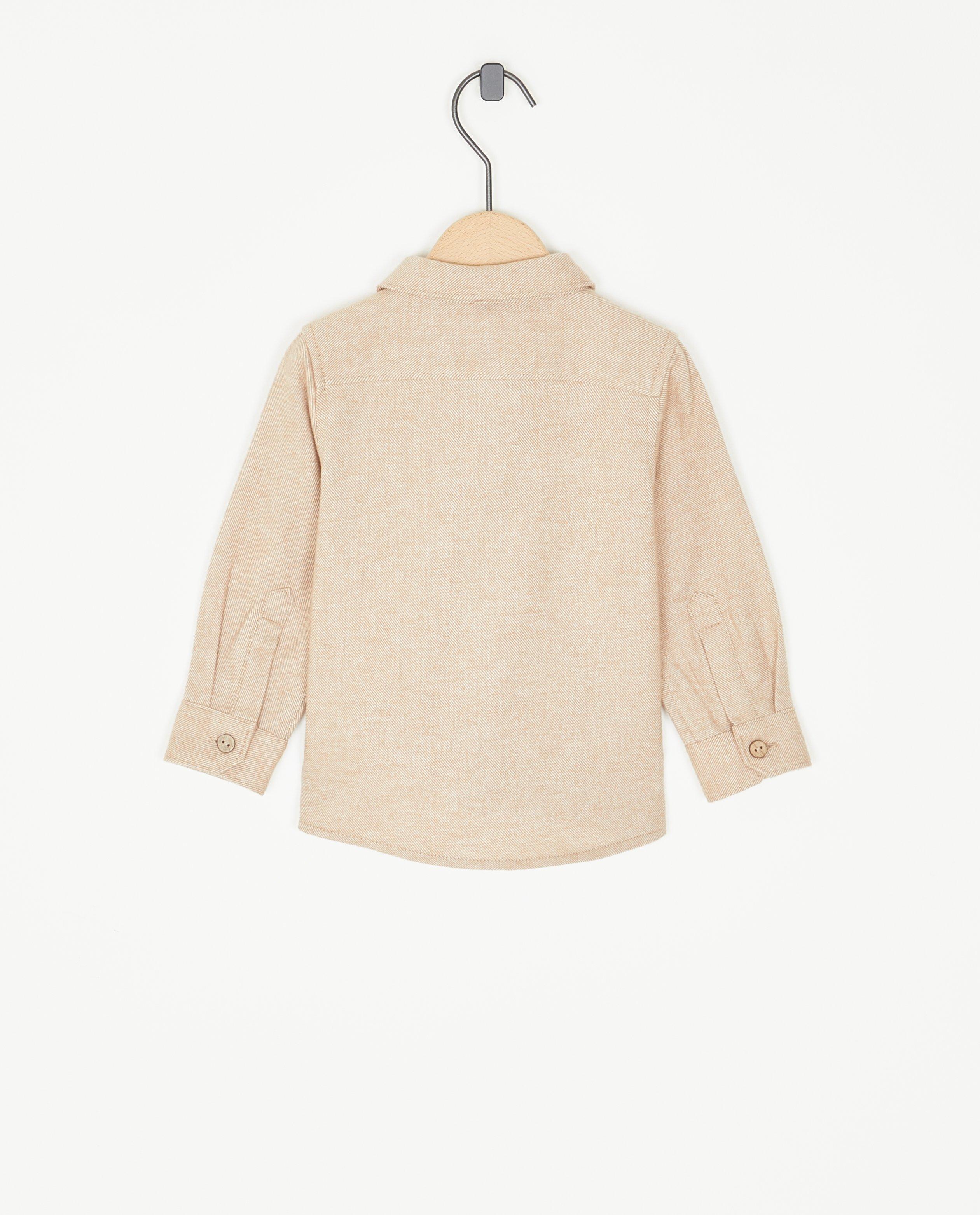 Chemises - Chemise brun clair avec nœud