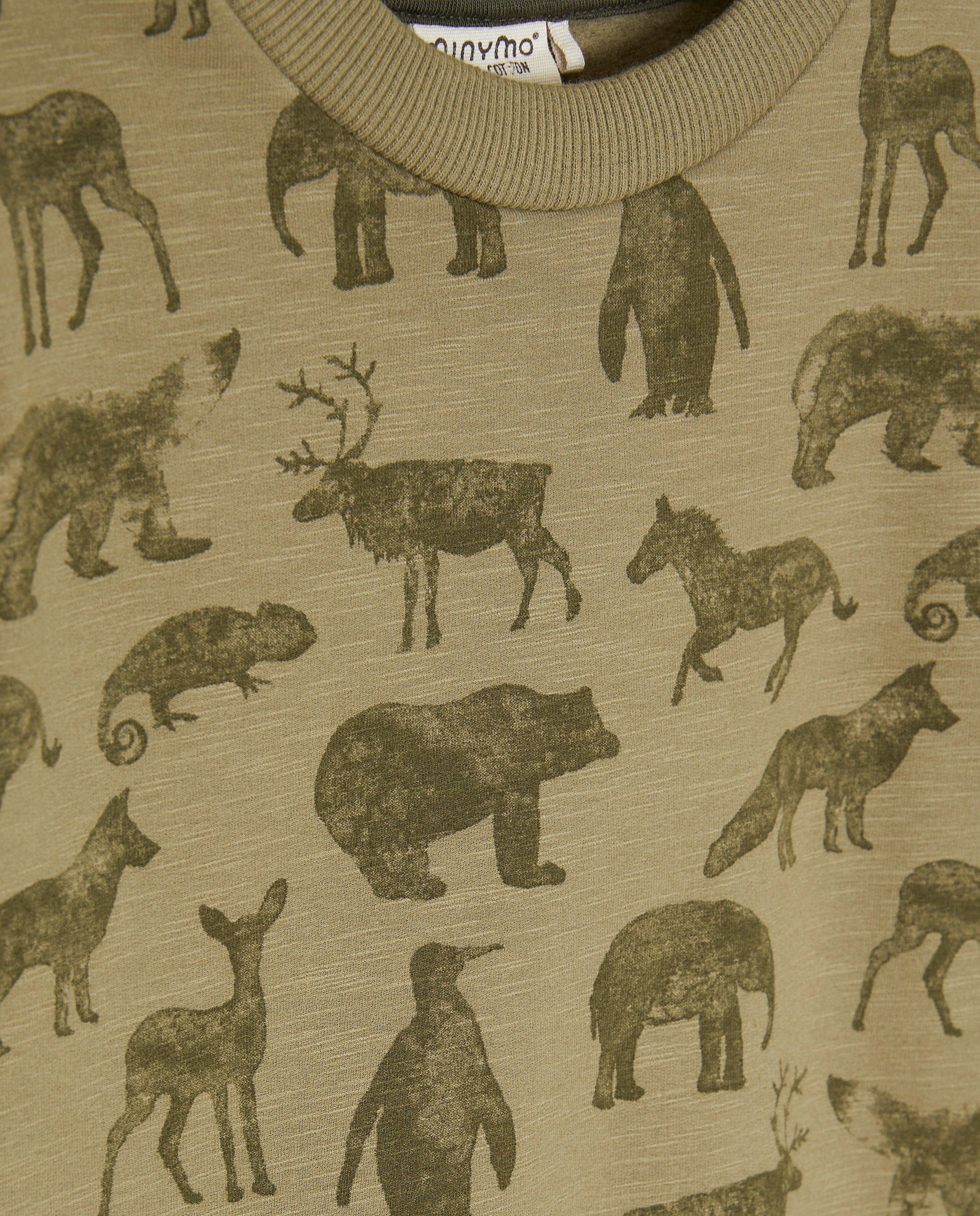 Sweaters - Groene sweater met dierenprint