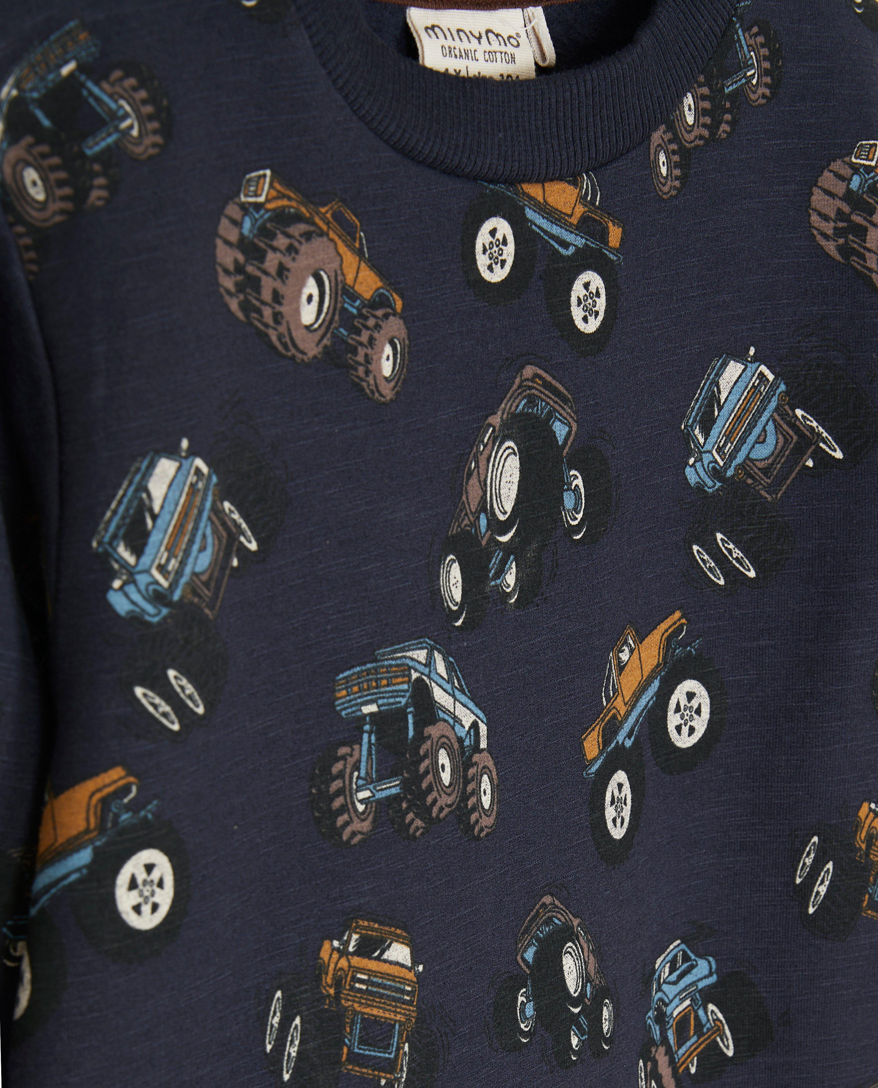 Sweaters - Donkerblauwe sweater met print