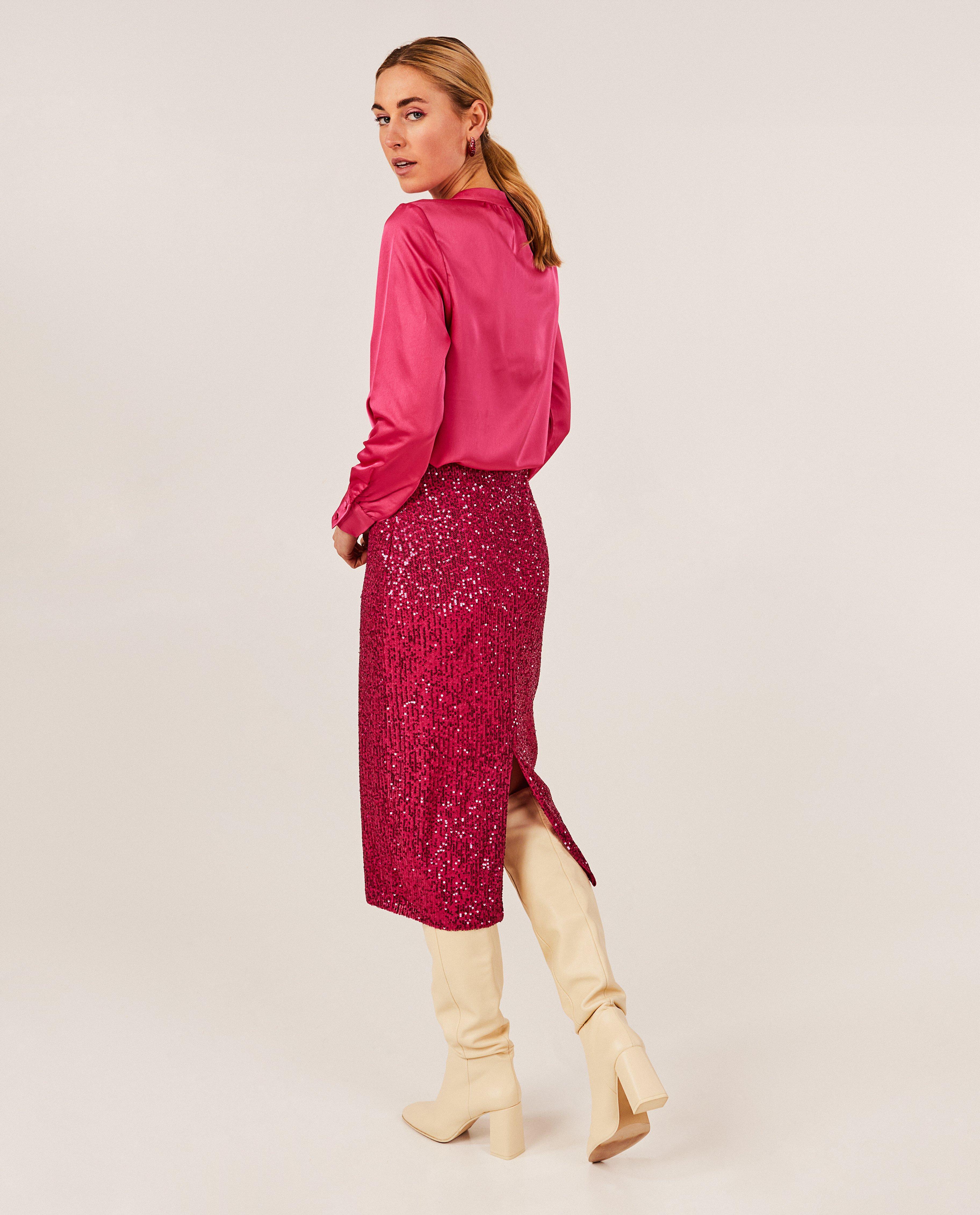Rokken - Roze rok met pailletjes
