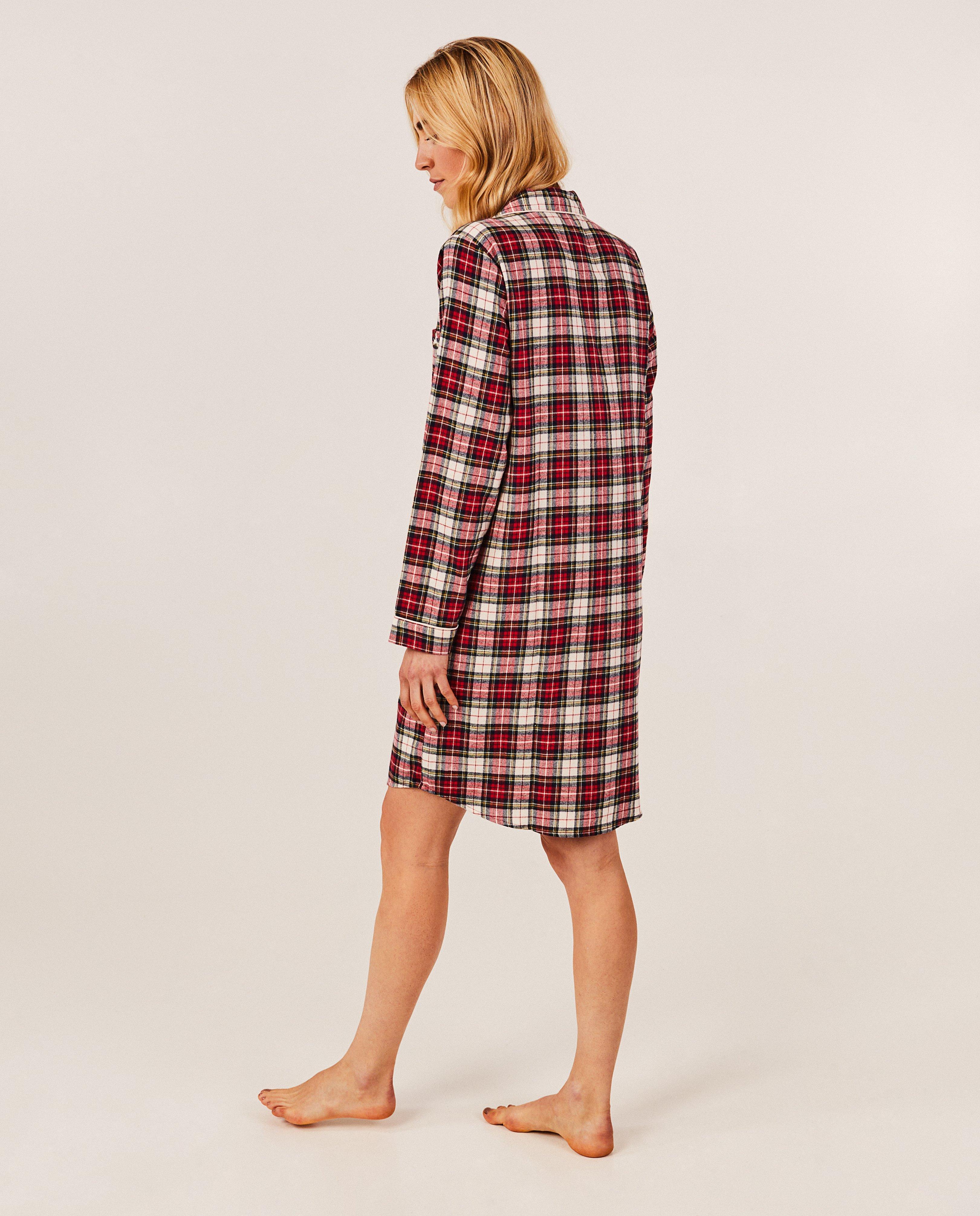 Nachtkleding - Flanellen nachtkleedje met ruiten, dames