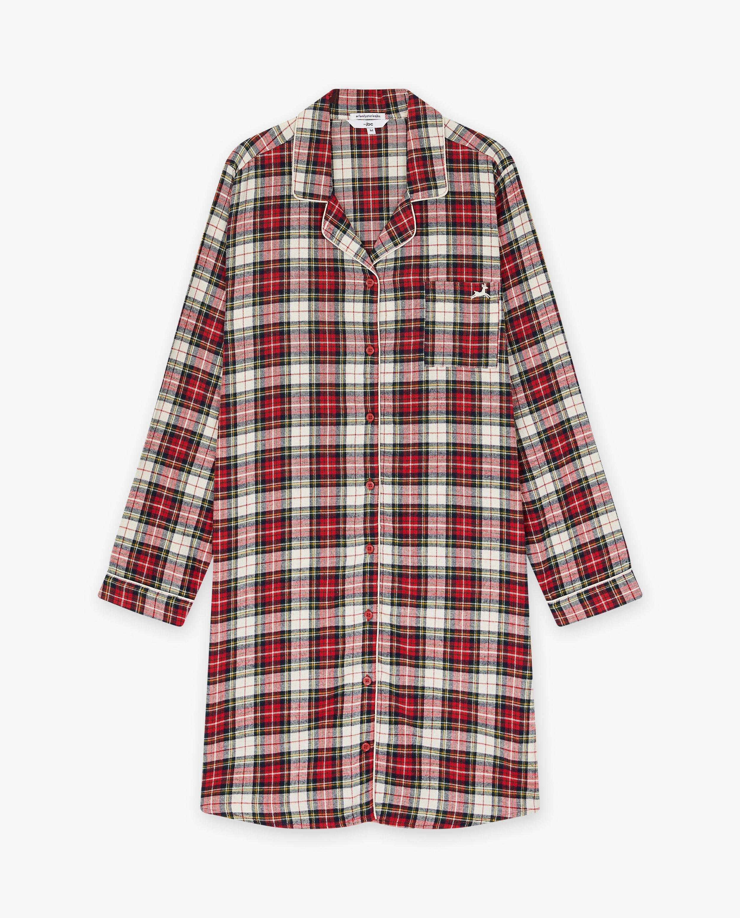 Nachtkleding - Flanellen nachtkleedje met ruiten, dames