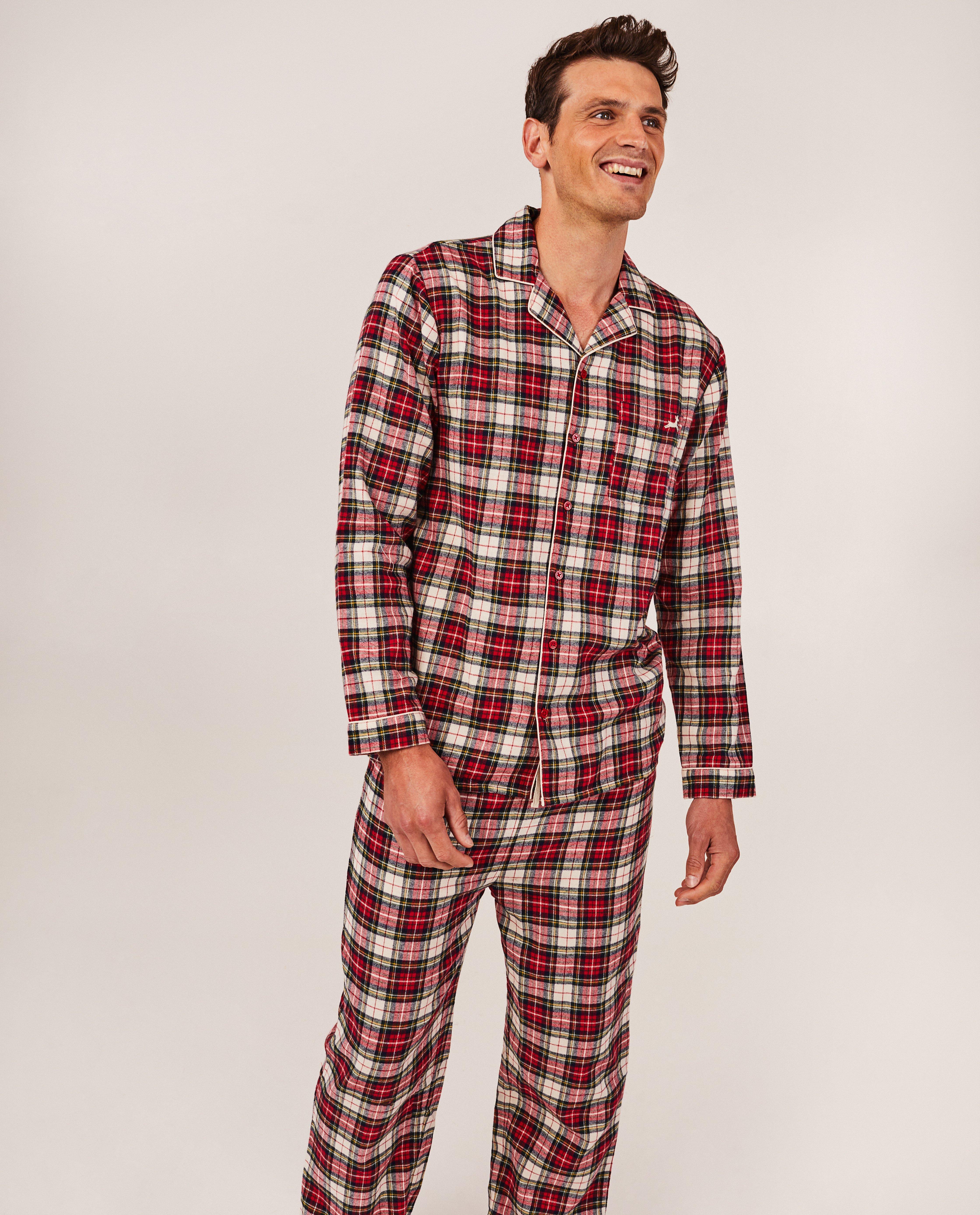 Pyjama en flanelle à carreaux, hommes - null - Familystories