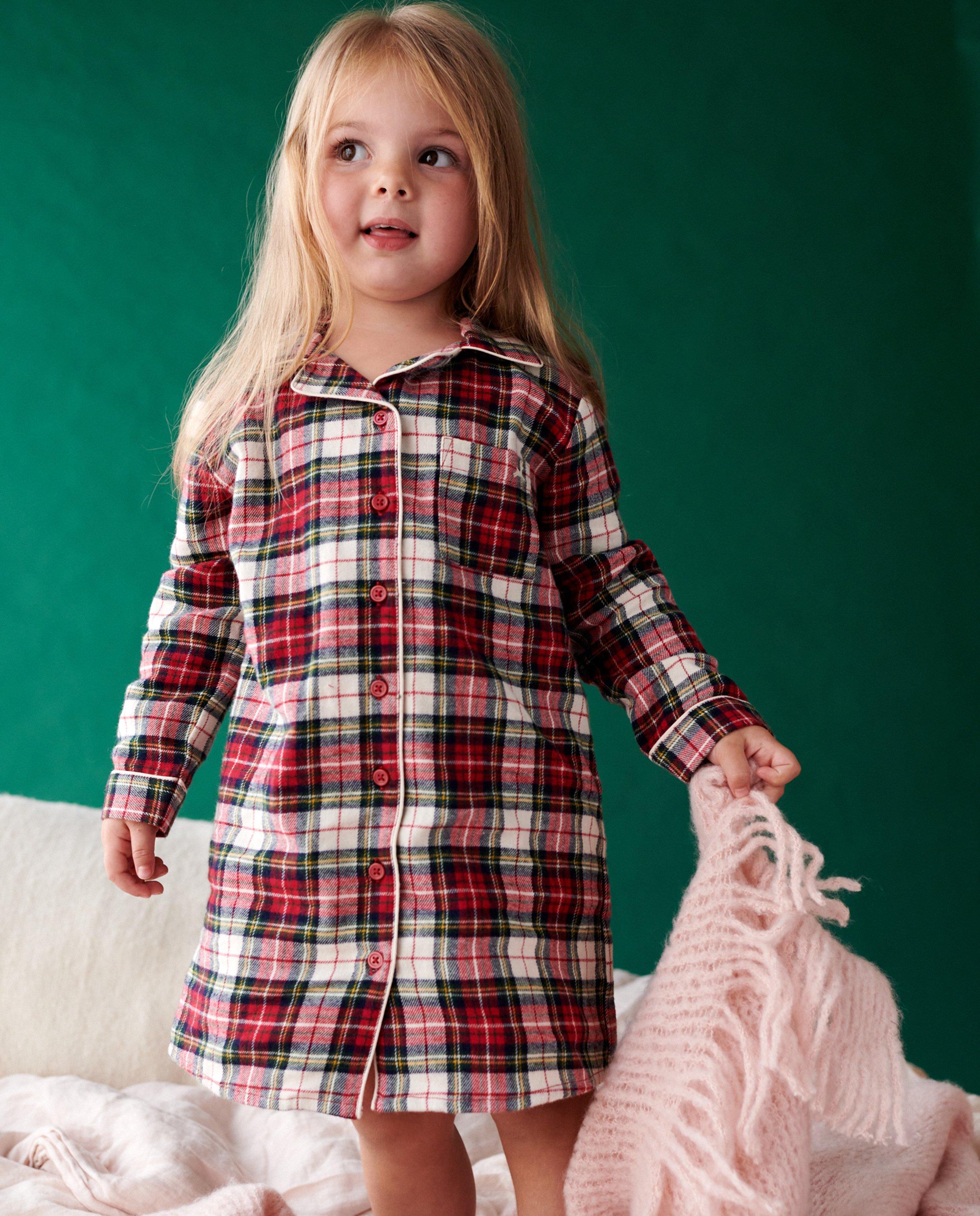 Flanellen nachtkleedje met ruiten, 2-7 jaar - null - Familystories