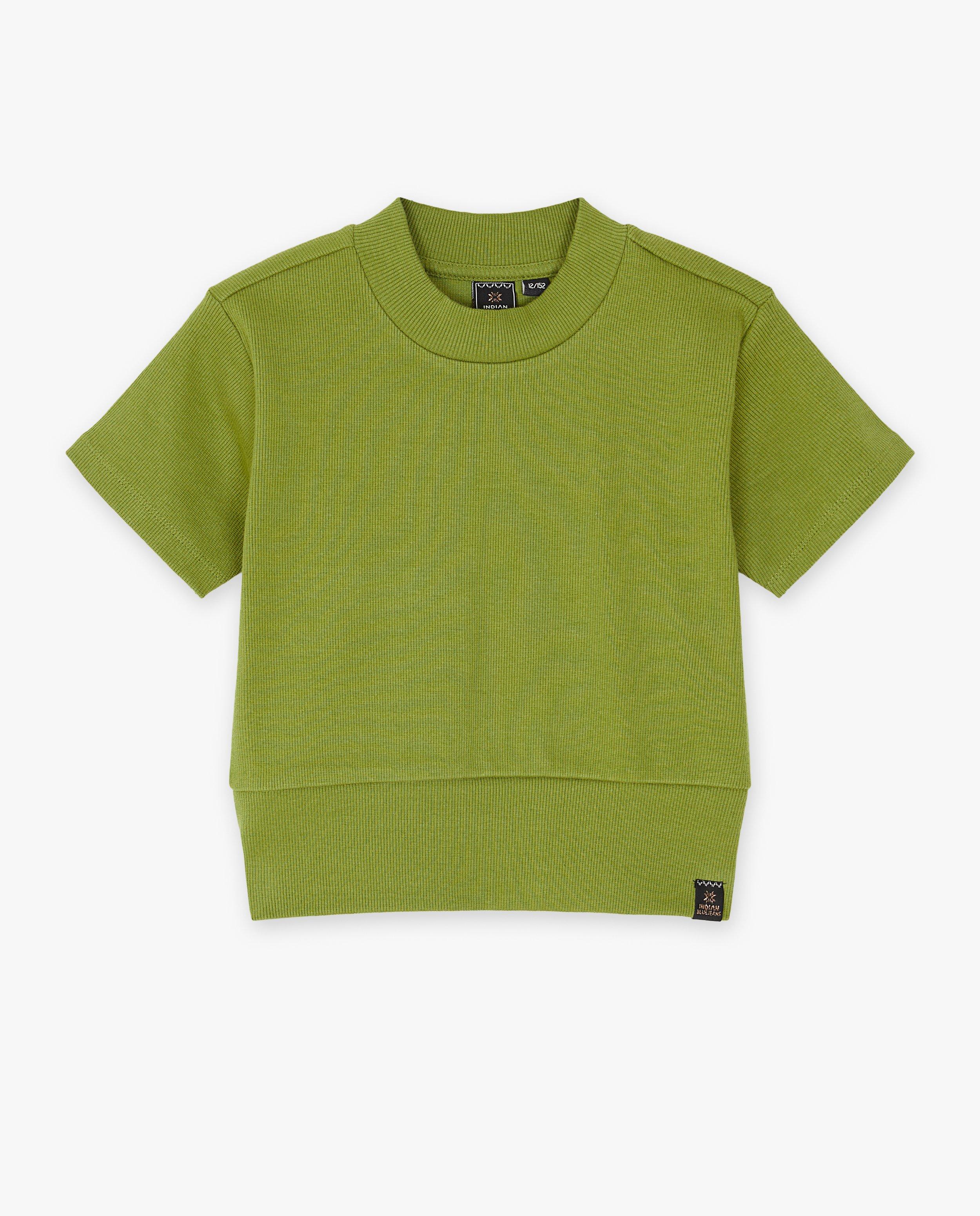 T-shirt côtelé - null - Indian Blue Jeans