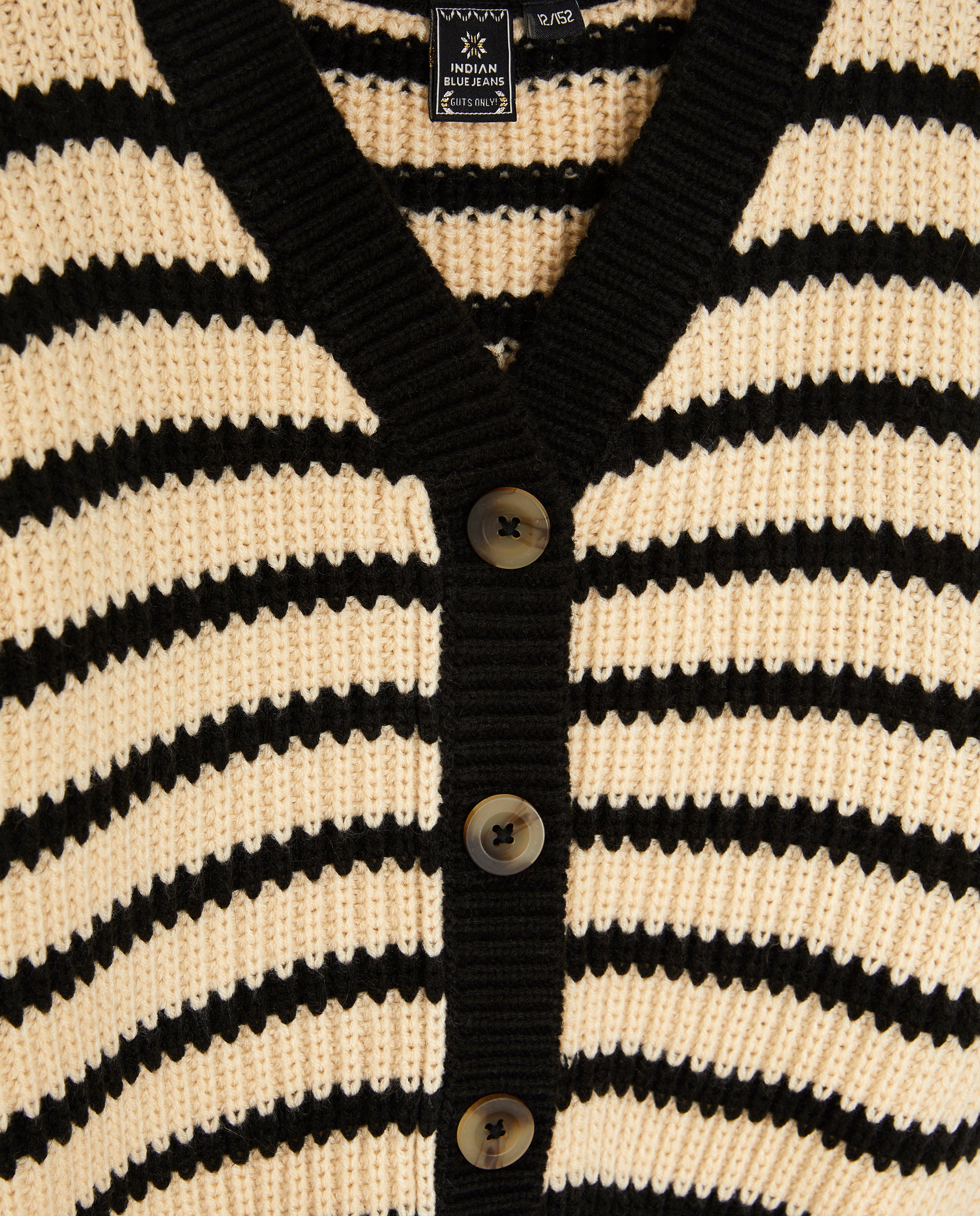 Cardigan - Gebreide cardigan met strepen
