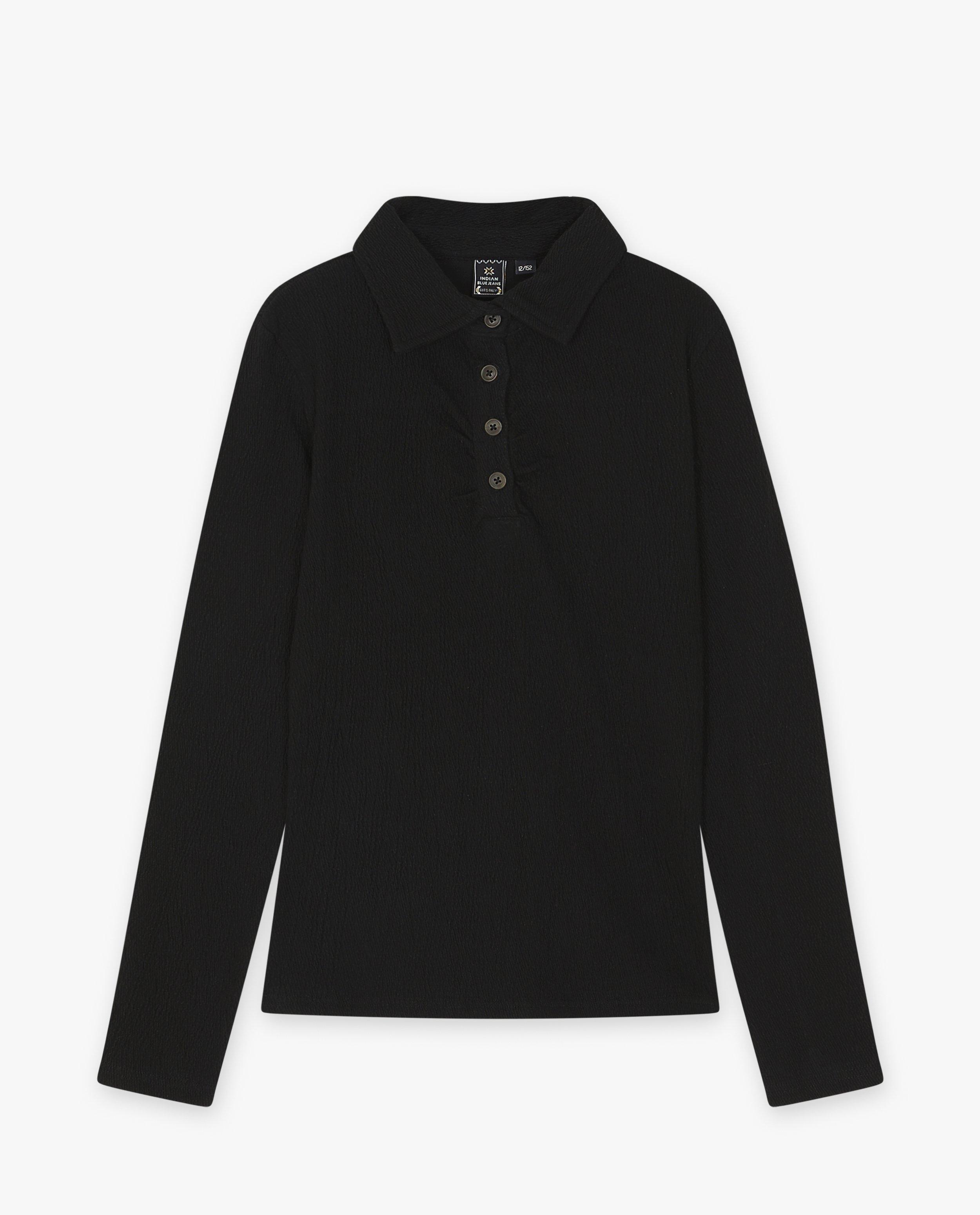 Zwarte blouse met structuur - null - Indian Blue Jeans