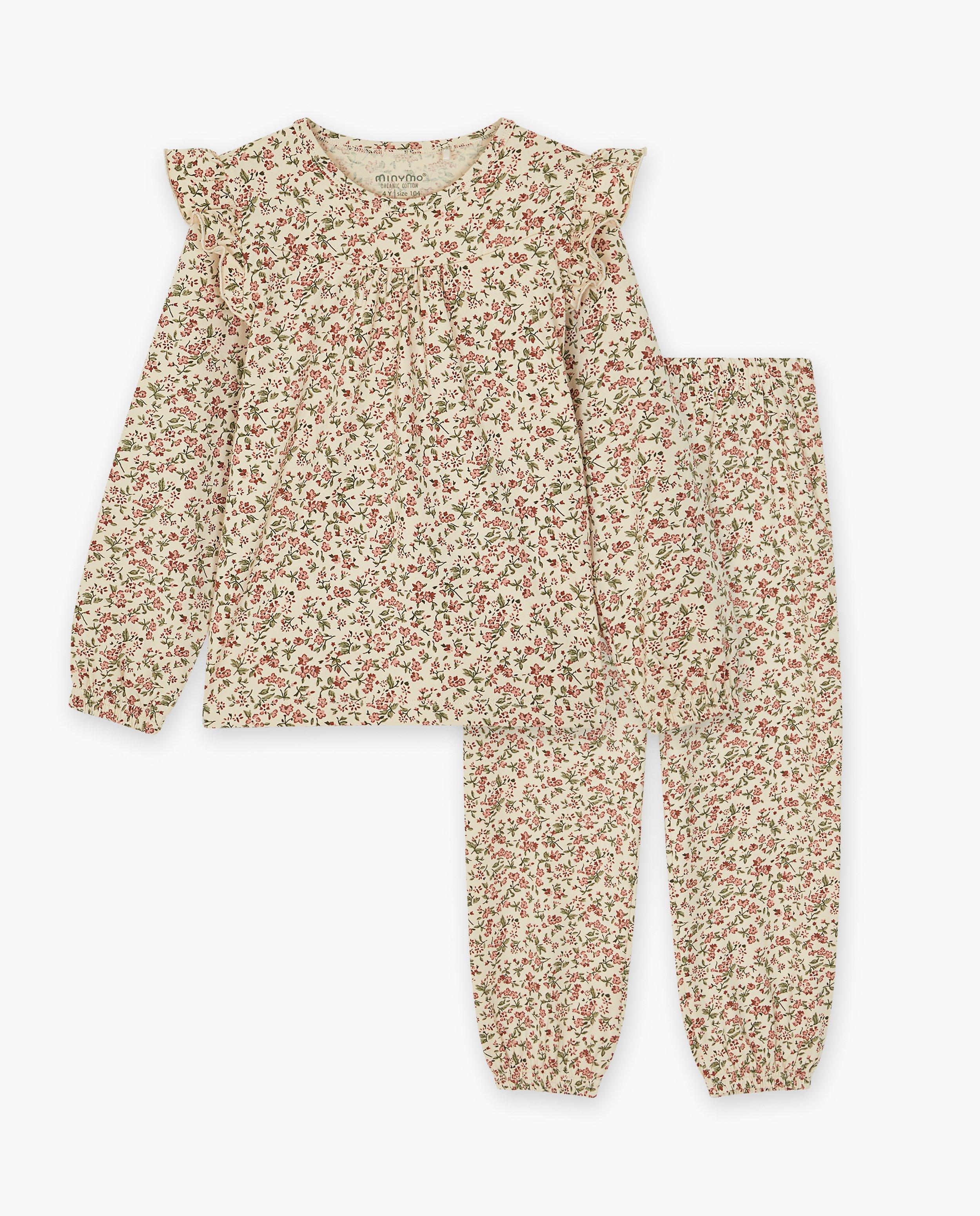 Pyjama met bloemenprint - null - Minymo