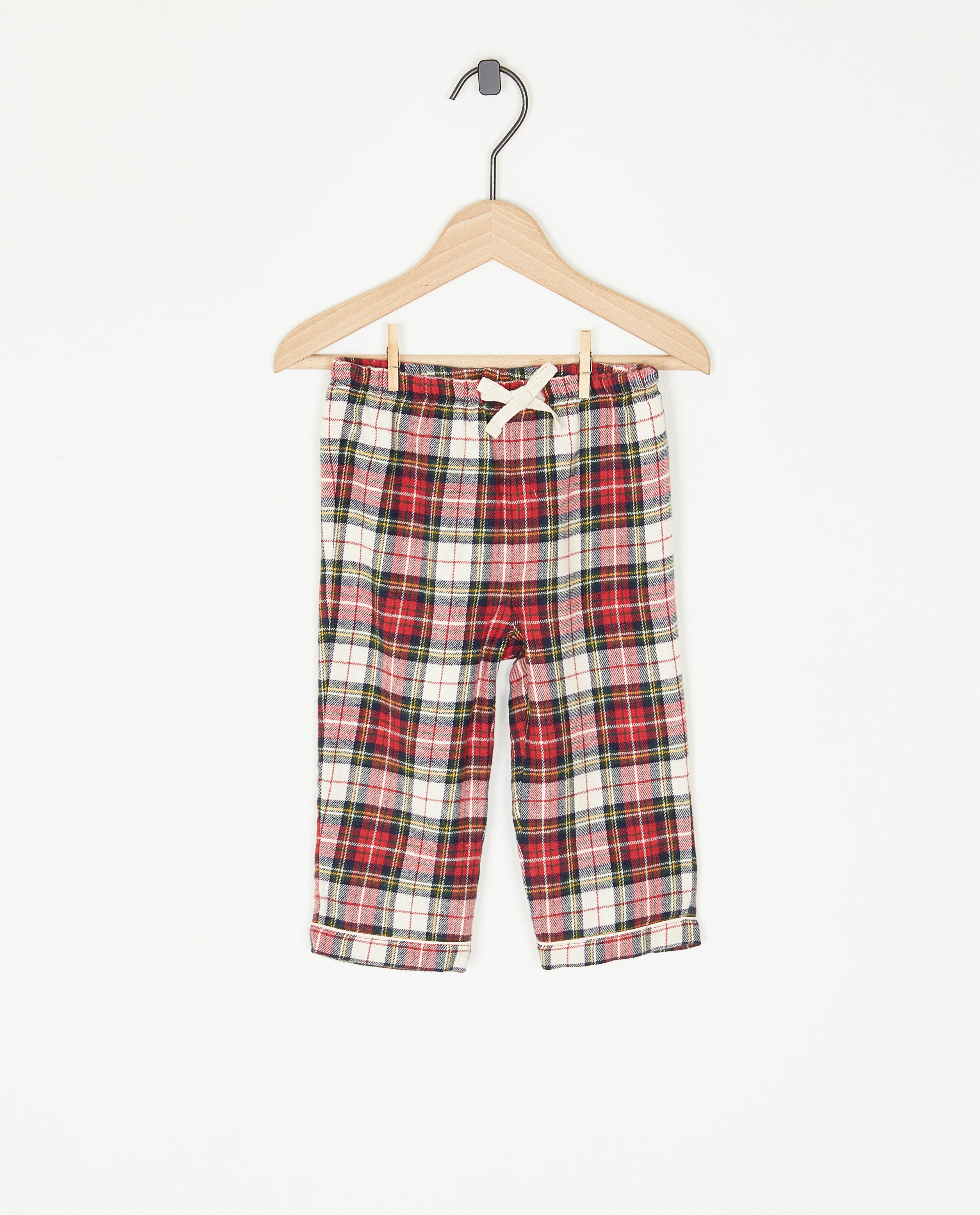 Nachtkleding - Flanellen pyjama met ruiten, baby