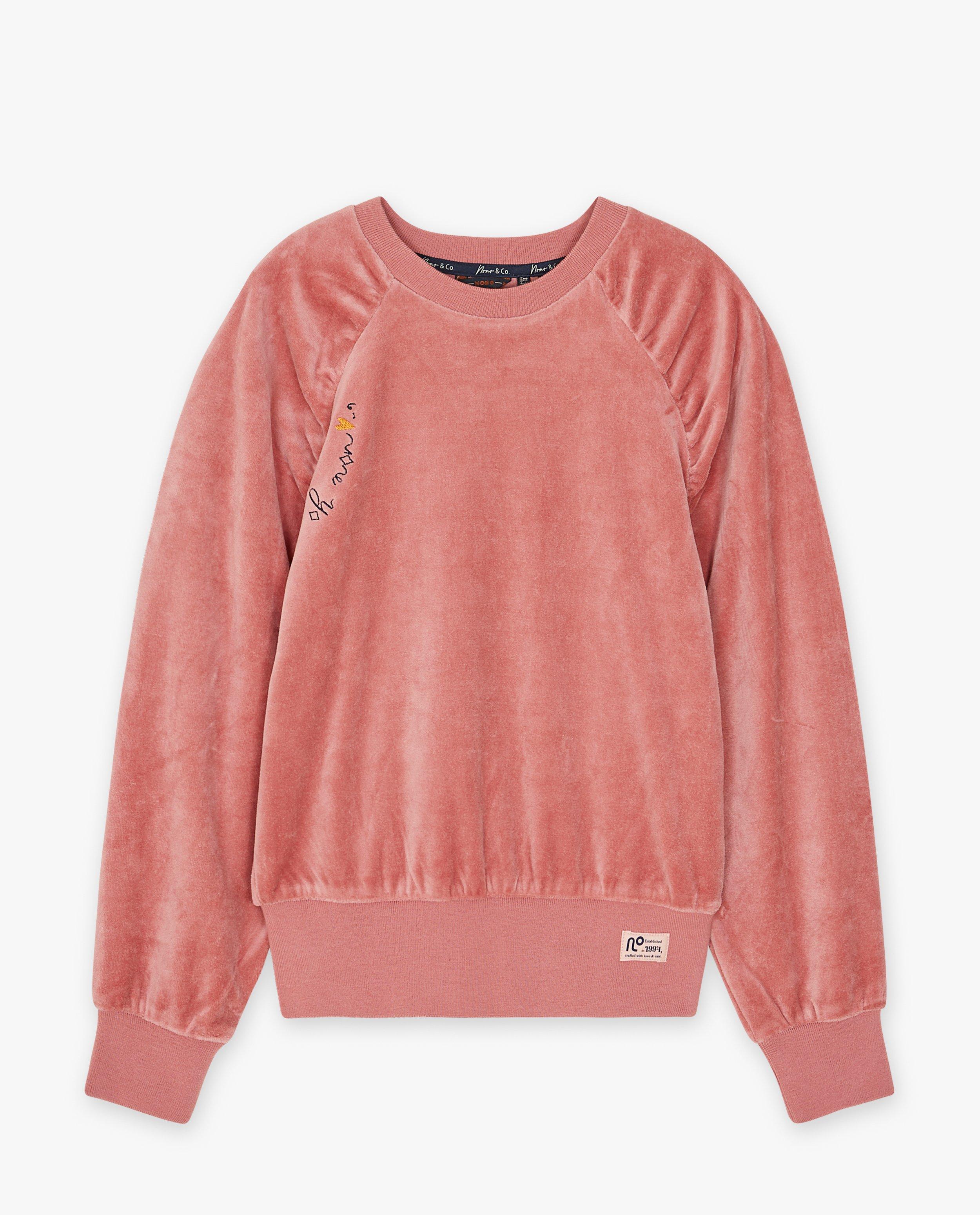 Roze sweater van fluweel - null - nono