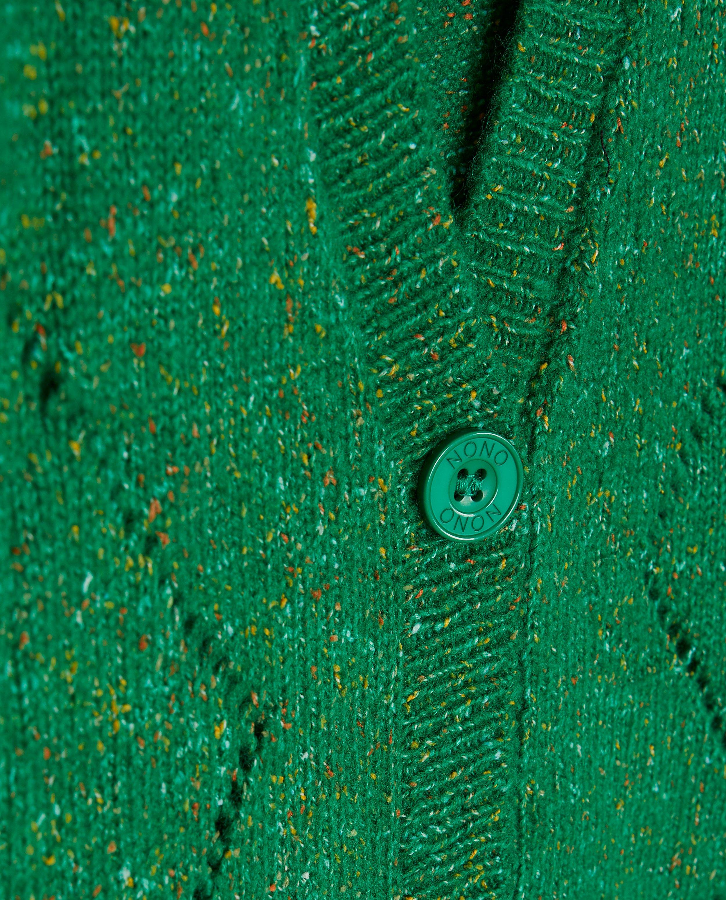Cardigan - Groene cardigan met spikkels