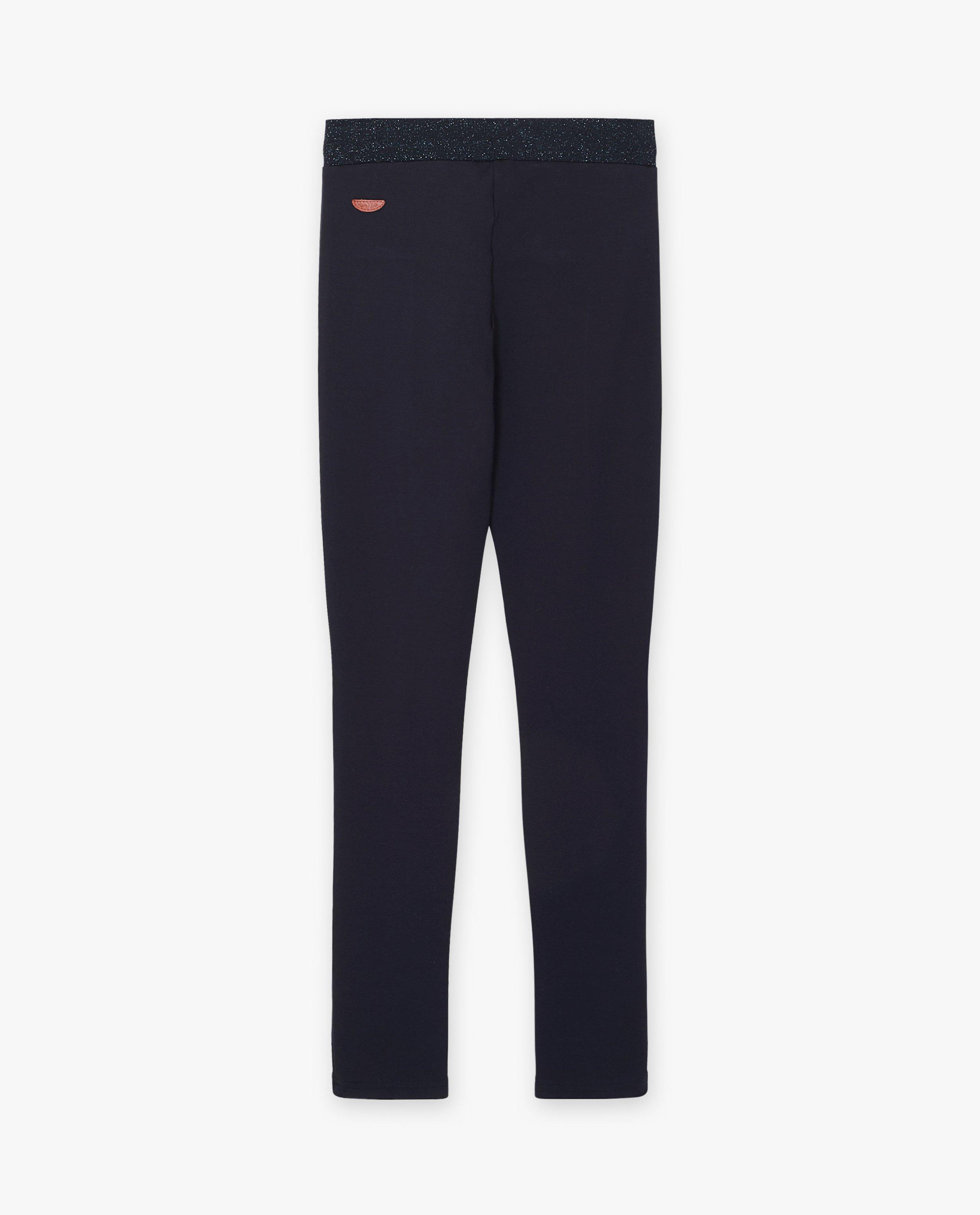 Broeken - Donkerblauwe broek met plooien